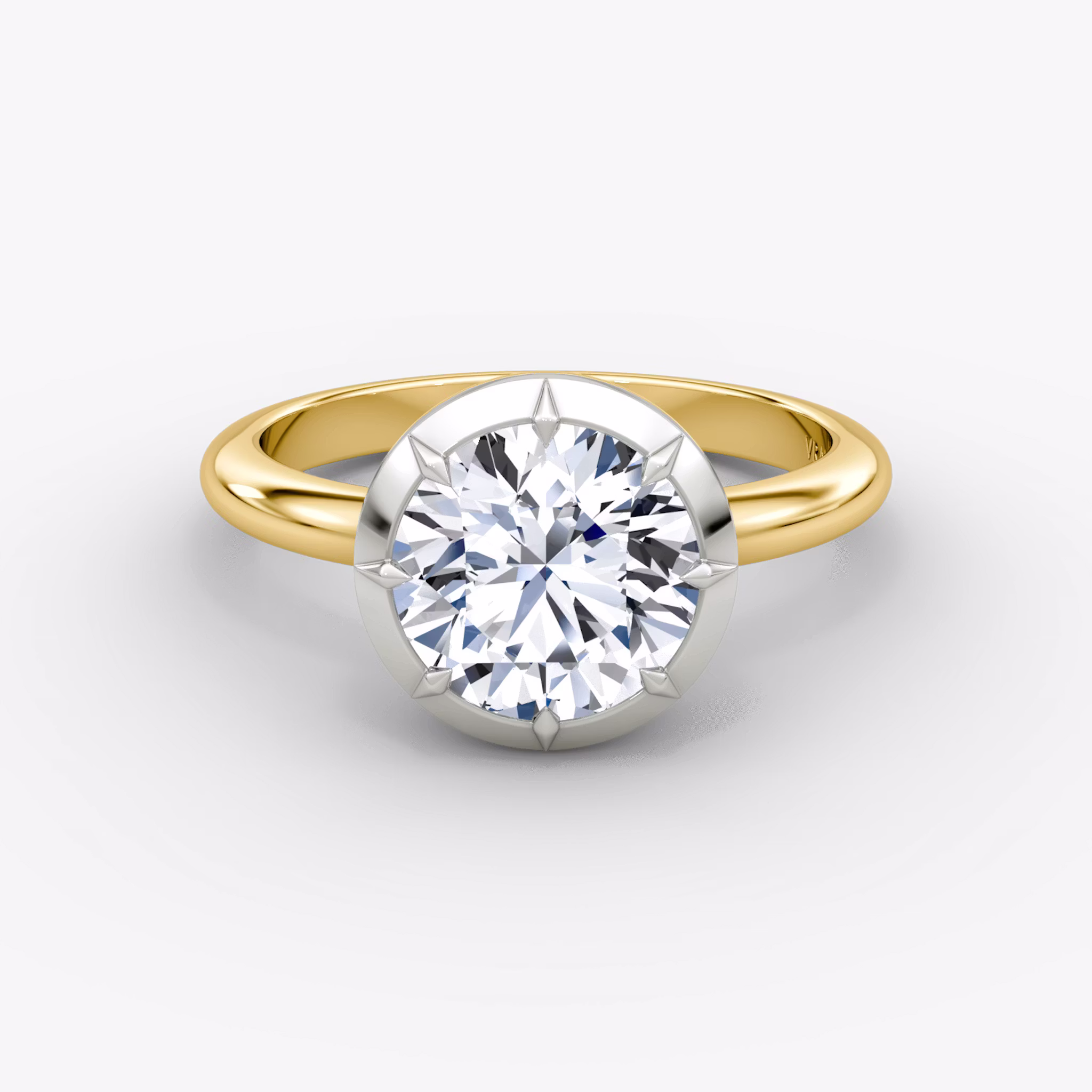 The Georgian Round Brilliant | 18K Yellow Gold and Platinum