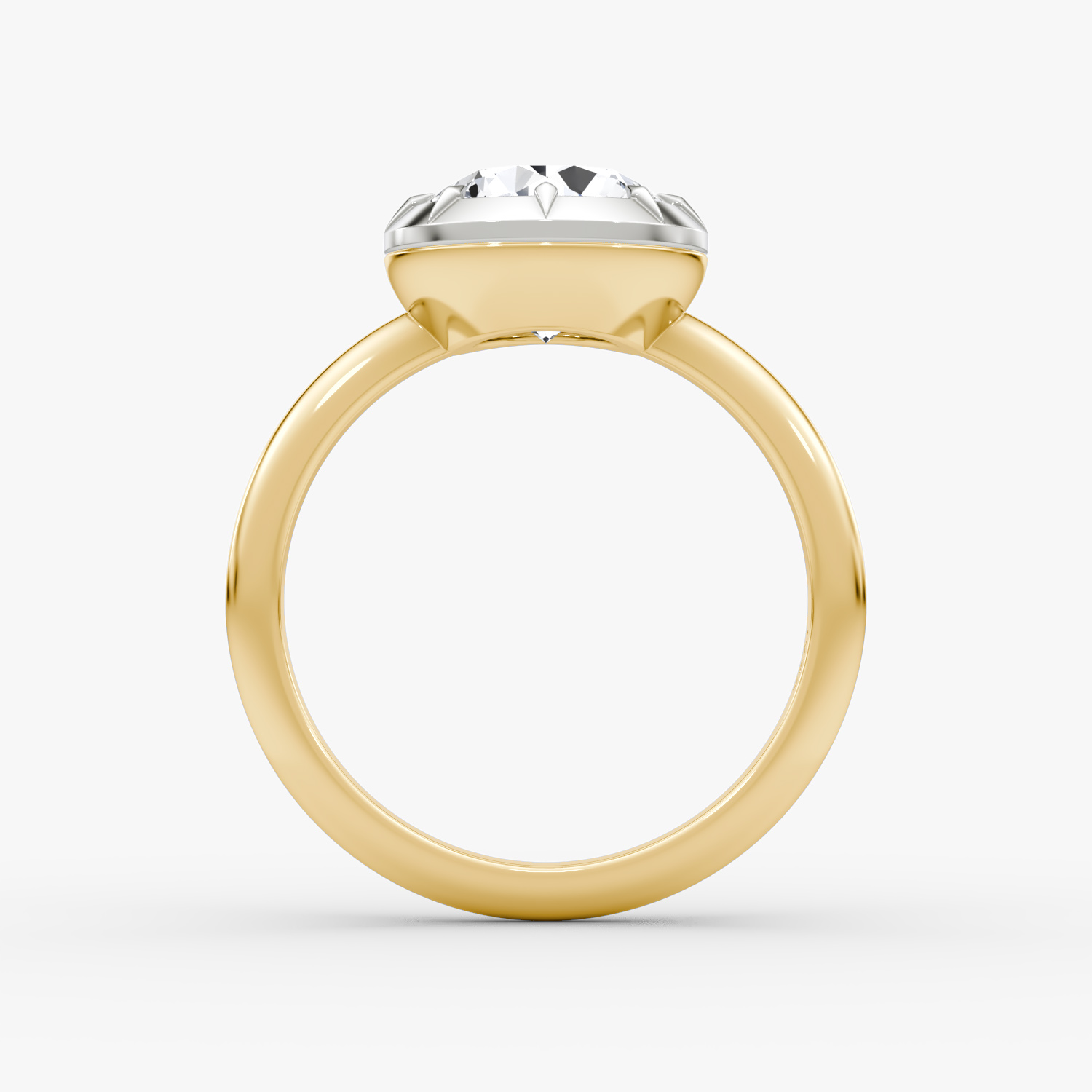 El Georgiano | Brillante | 18k | Oro amarillo y platino | bandAccent: Simple | caratWeight: other | diamondOrientation: vertical