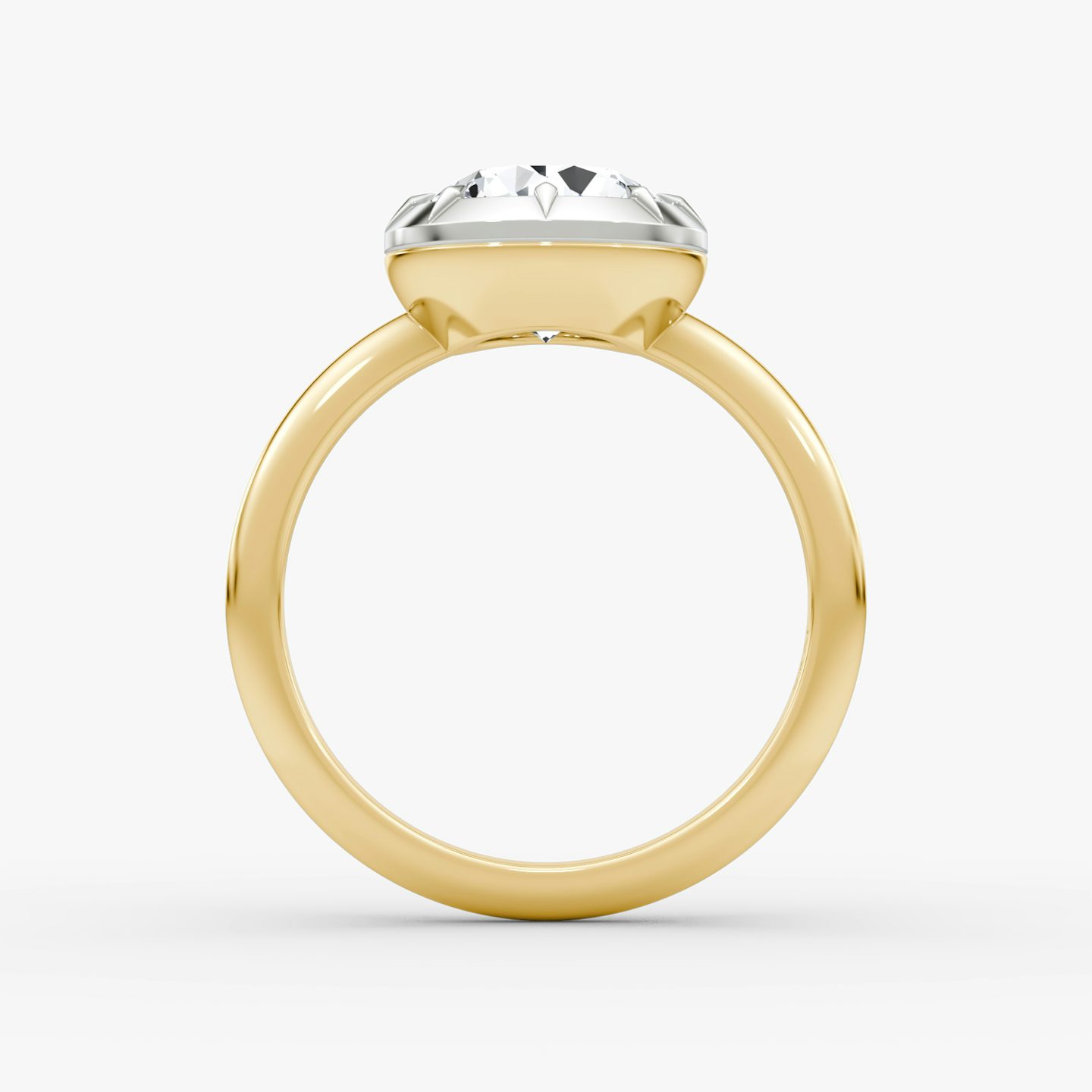 El Georgiano | Brillante | 18k | Oro amarillo y platino | bandAccent: Simple | caratWeight: other | diamondOrientation: vertical