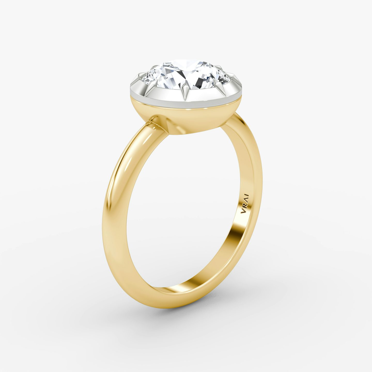 El Georgiano | Brillante | 18k | Oro amarillo y platino | bandAccent: Simple | caratWeight: other | diamondOrientation: vertical