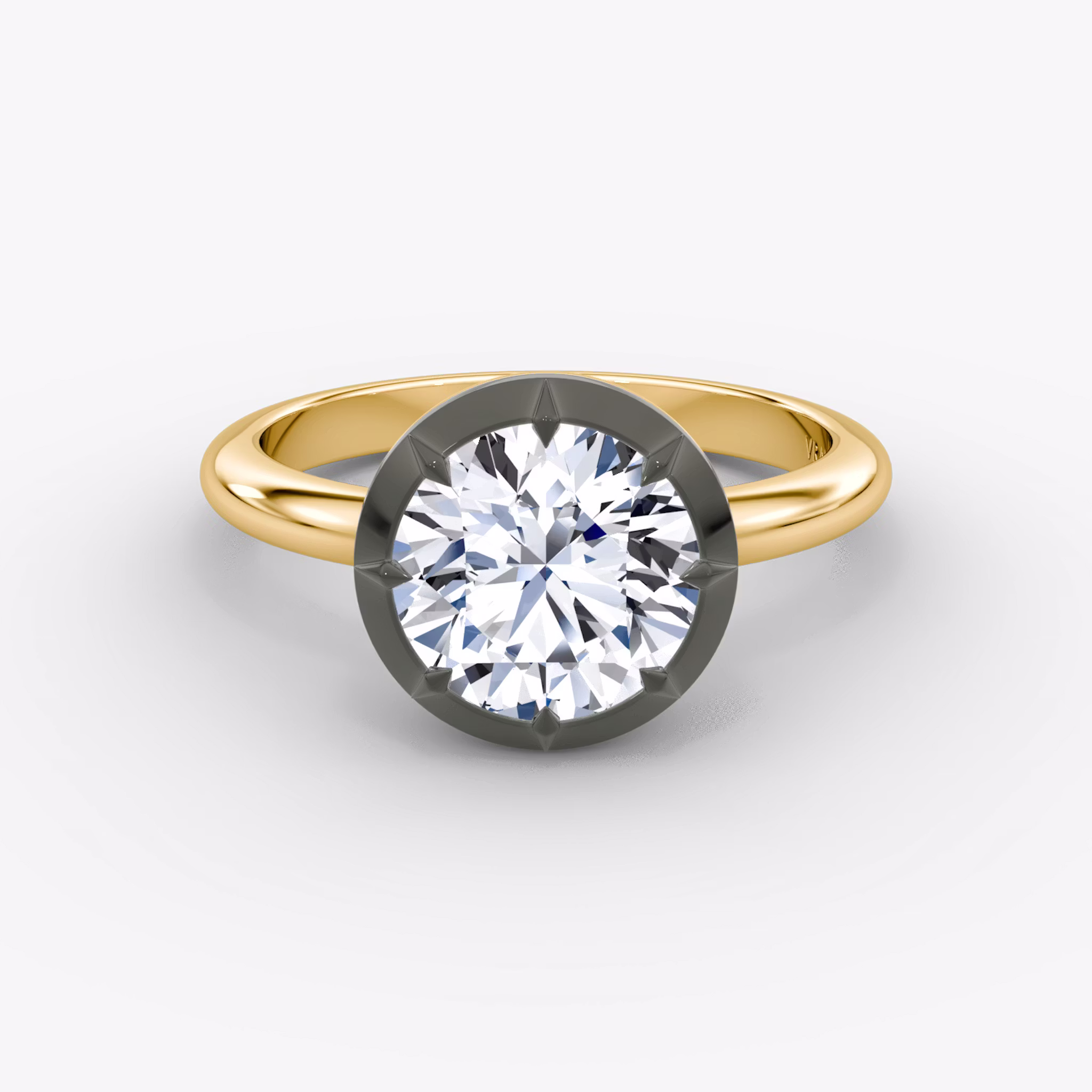 The Georgian Round Brilliant | 18K Yellow Gold and Black Rhodium