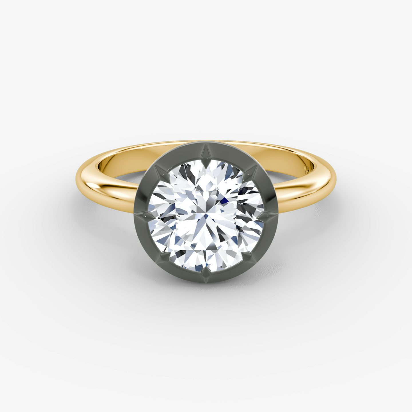 El Georgiano | Brillante | 18k | Oro amarillo y rodio negro | bandAccent: Simple | caratWeight: other | diamondOrientation: vertical