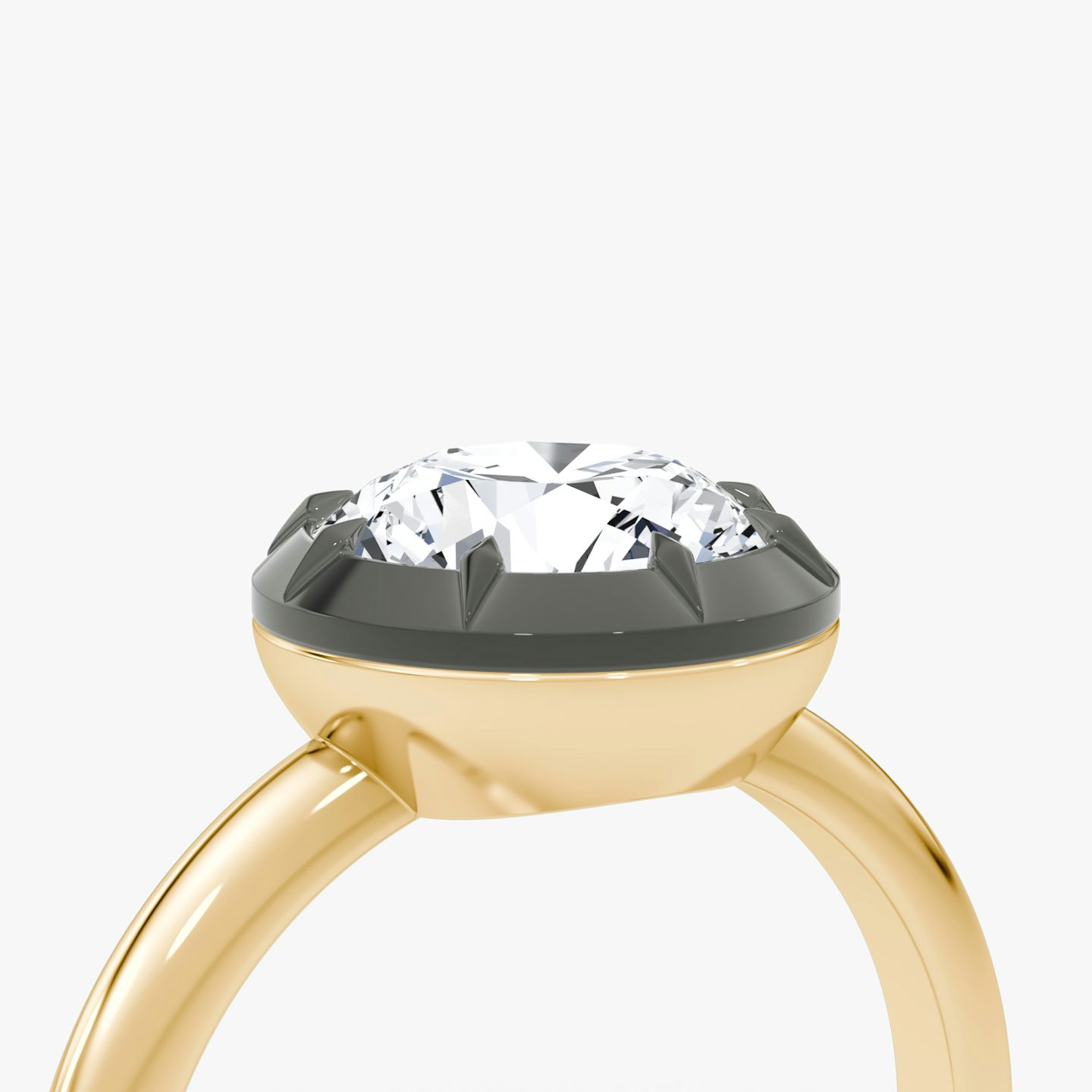 El Georgiano | Brillante | 18k | Oro amarillo y rodio negro | bandAccent: Simple | caratWeight: other | diamondOrientation: vertical