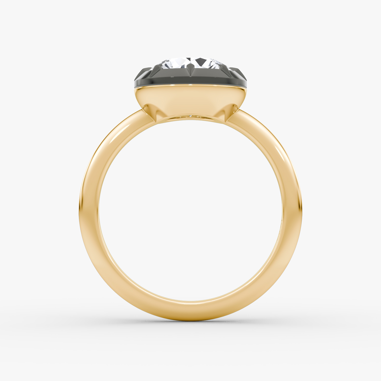 El Georgiano | Brillante | 18k | Oro amarillo y rodio negro | bandAccent: Simple | caratWeight: other | diamondOrientation: vertical