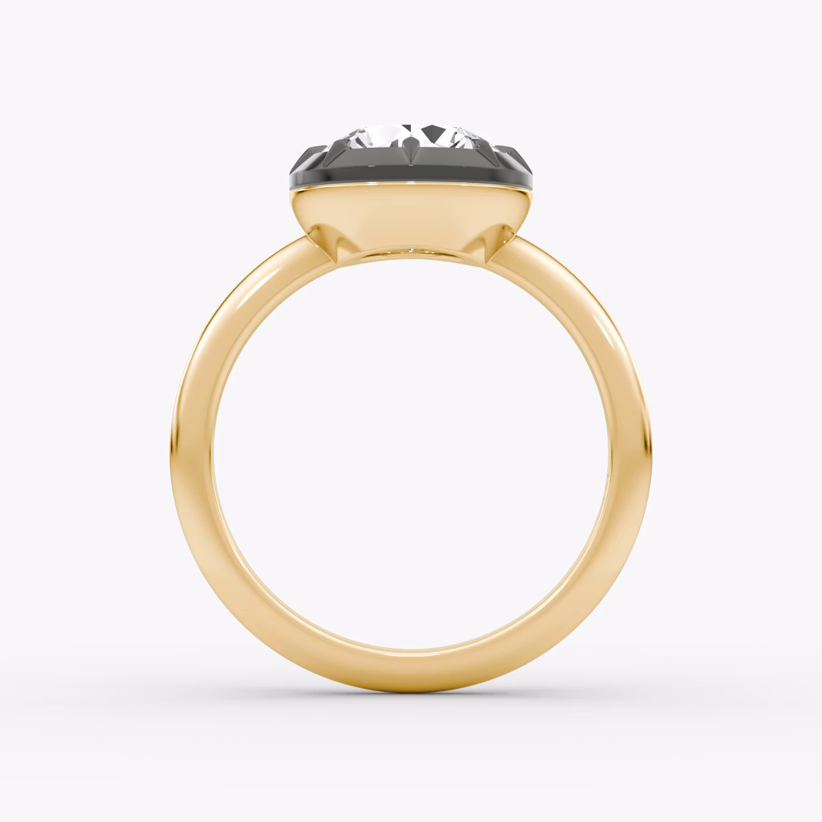 El Georgiano | Brillante | 18k | Oro amarillo y rodio negro | bandAccent: Simple | caratWeight: other | diamondOrientation: vertical