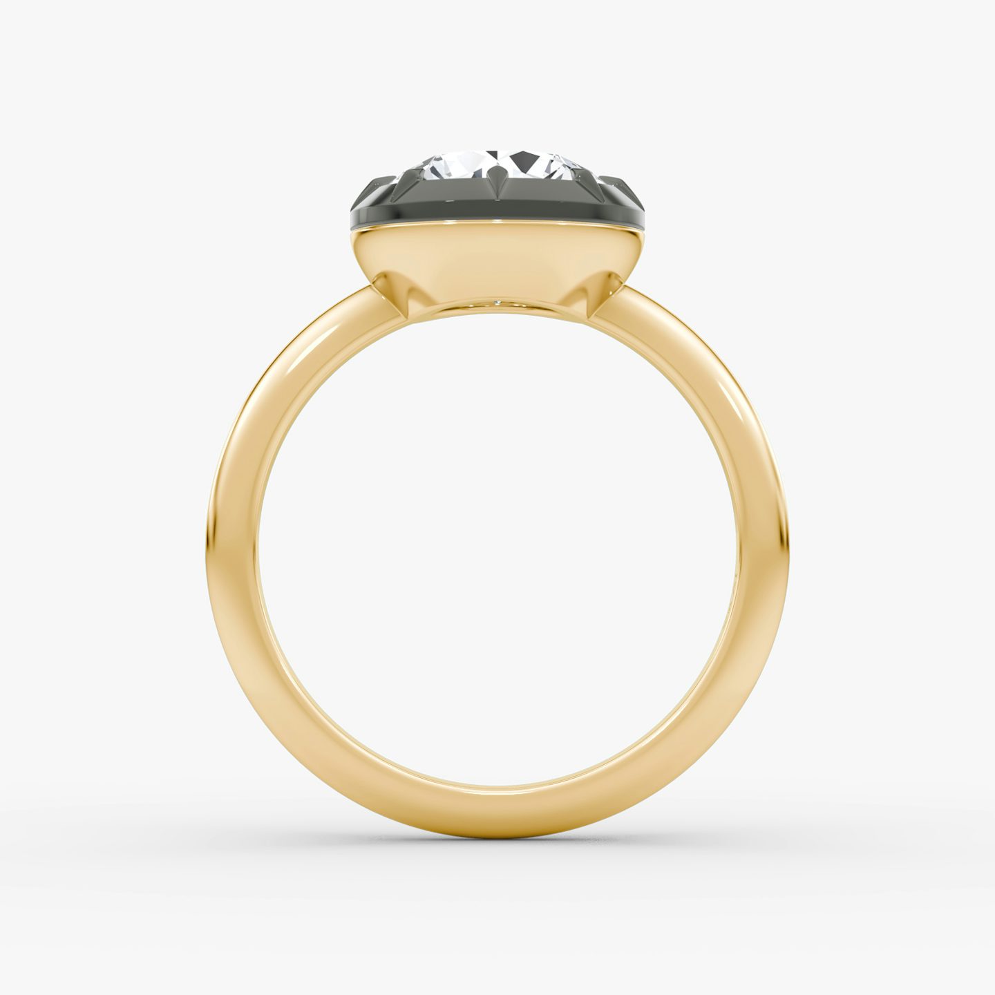 El Georgiano | Brillante | 18k | Oro amarillo y rodio negro | bandAccent: Simple | caratWeight: other | diamondOrientation: vertical