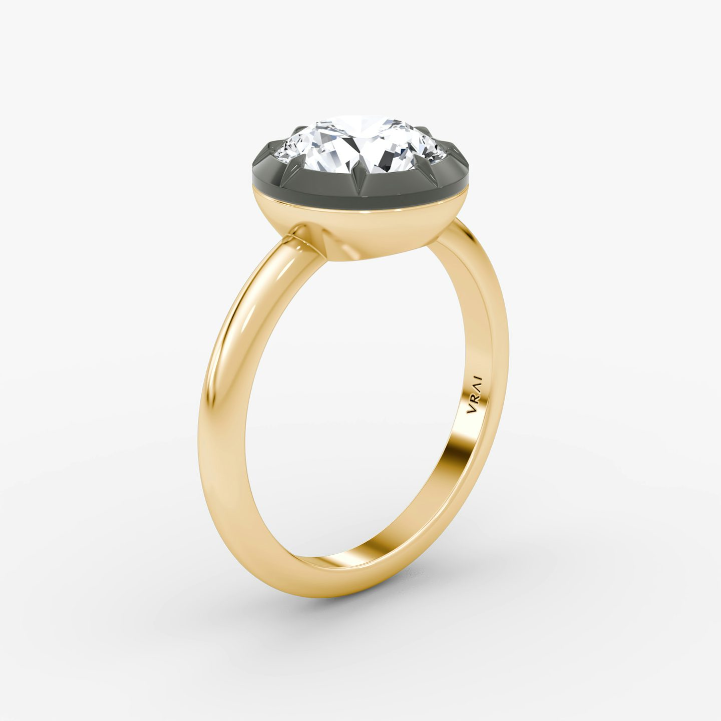 El Georgiano | Brillante | 18k | Oro amarillo y rodio negro | bandAccent: Simple | caratWeight: other | diamondOrientation: vertical
