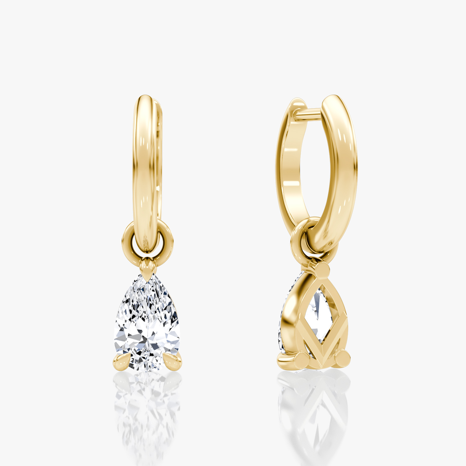 Charm Drop Huggie Hoop | Tropfen | 14k | Gelbgold | caratWeight: 0.50ct