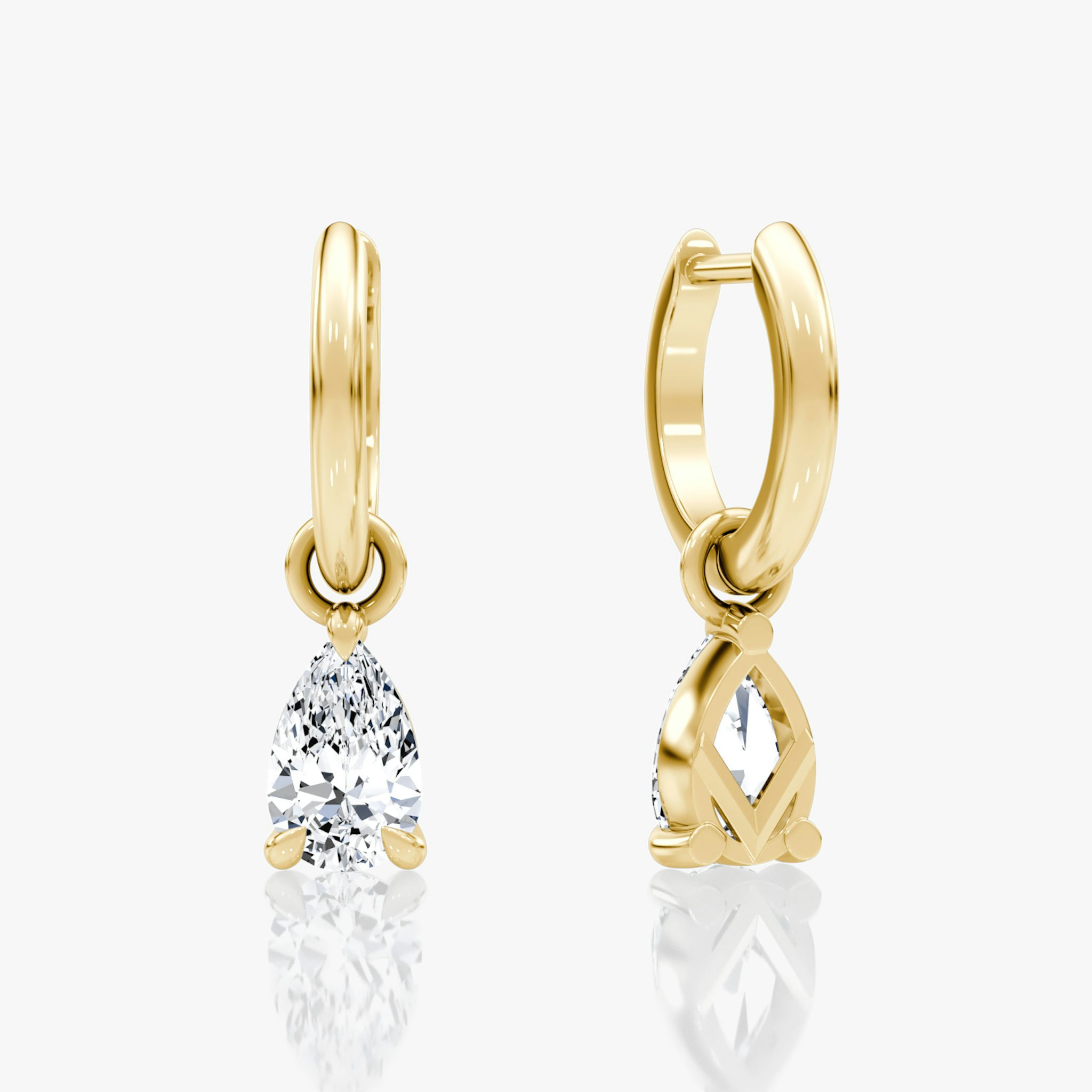 Charm Drop Huggie Hoop | Tropfen | 14k | Gelbgold | caratWeight: 0.50ct