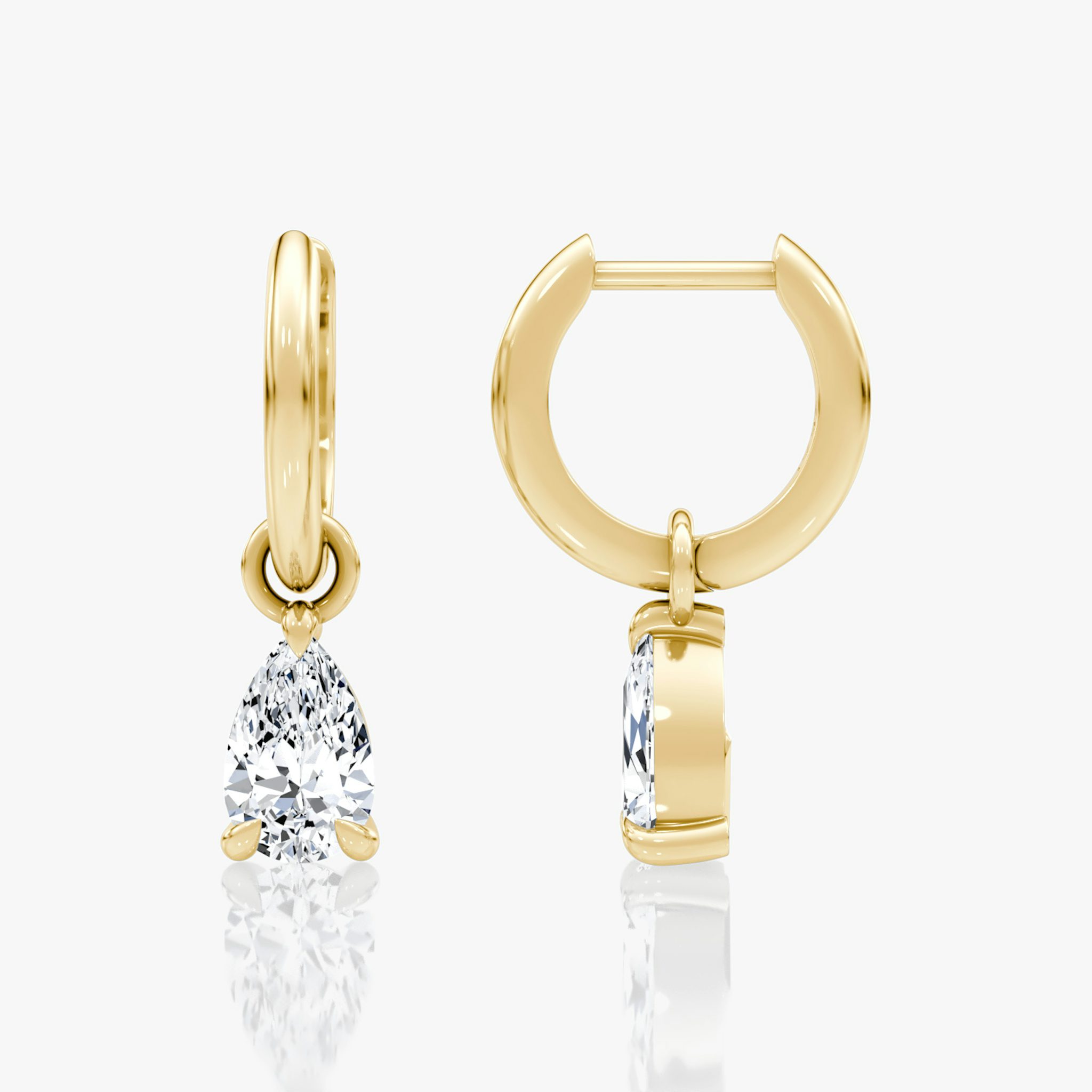 Charm Drop Huggie Hoop | Tropfen | 14k | Gelbgold | caratWeight: 0.50ct