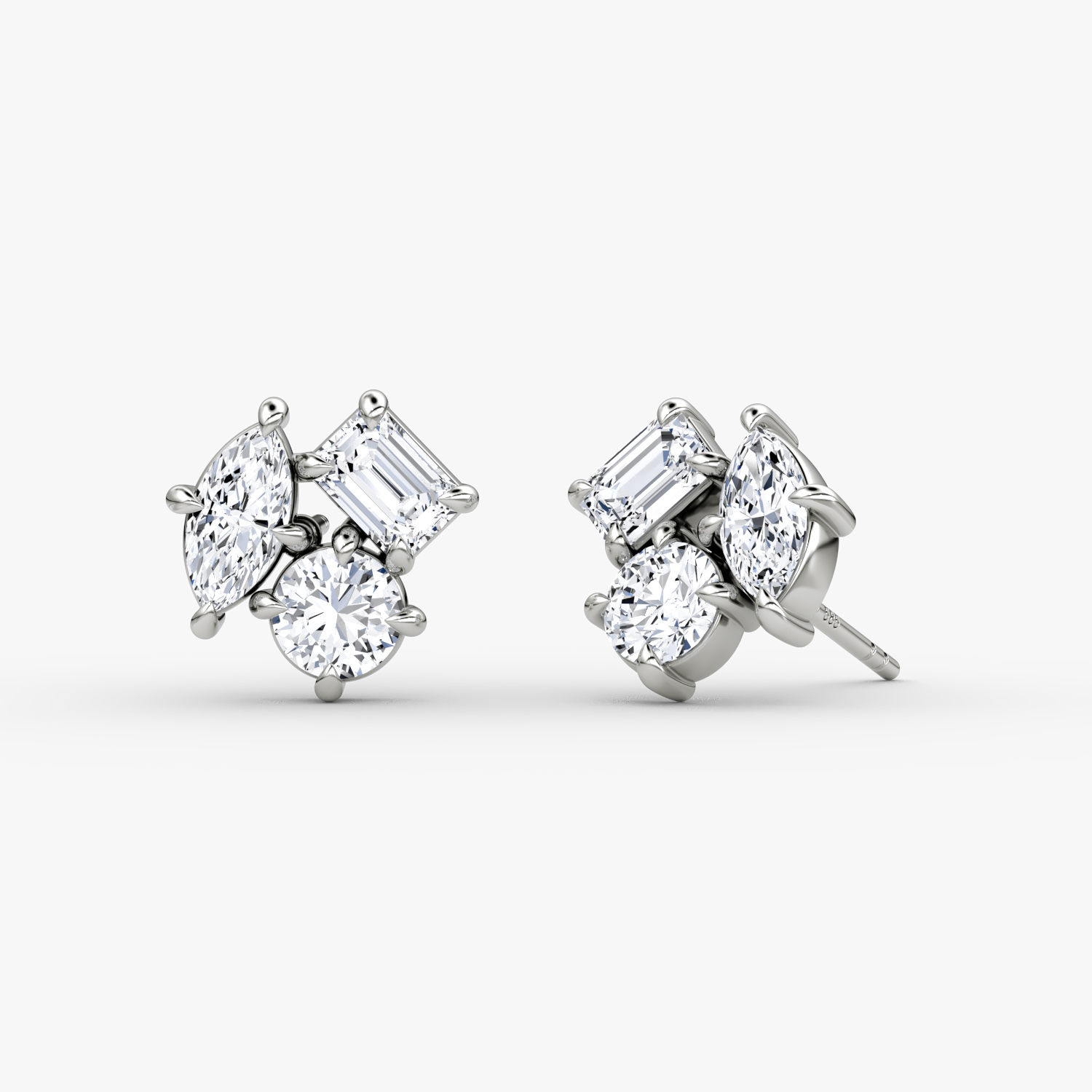 Constellation Studs round-brilliant+emerald+marquise | White Gold