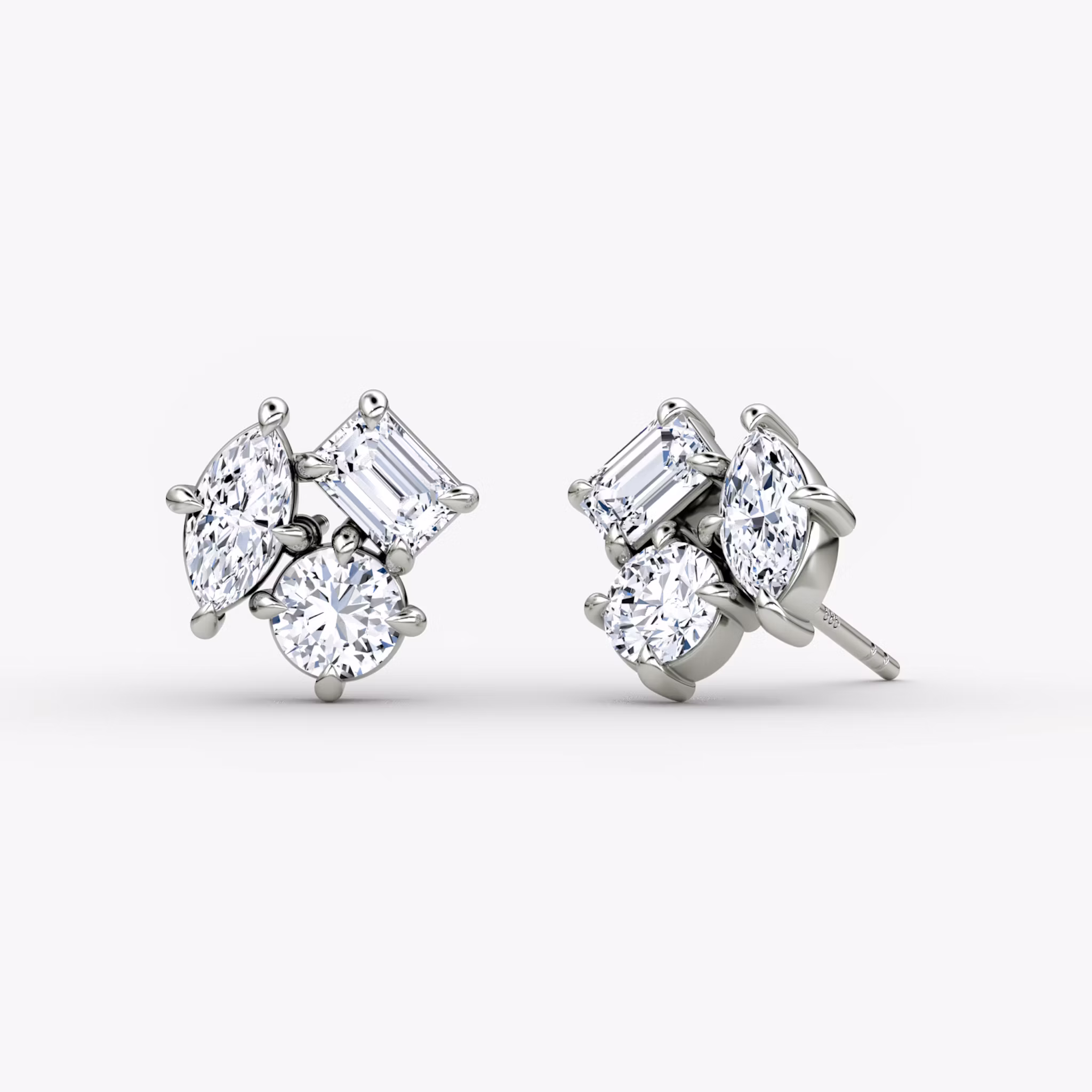 Constellation Studs round-brilliant+emerald+marquise | White Gold