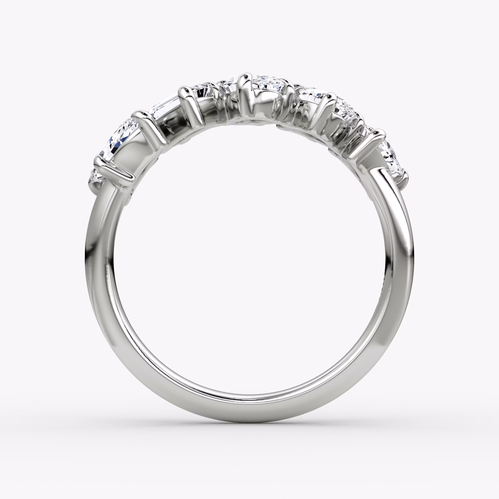 Shooting Star Ring | 18k | White Gold | eternityStyle: half