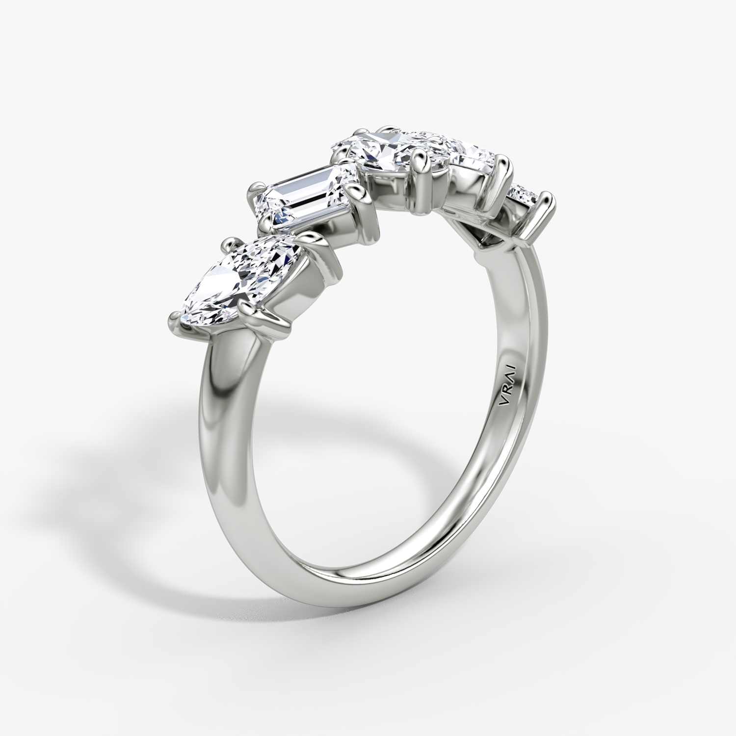 Anillo Shooting Star | 18k | Oro blanco | eternityStyle: half