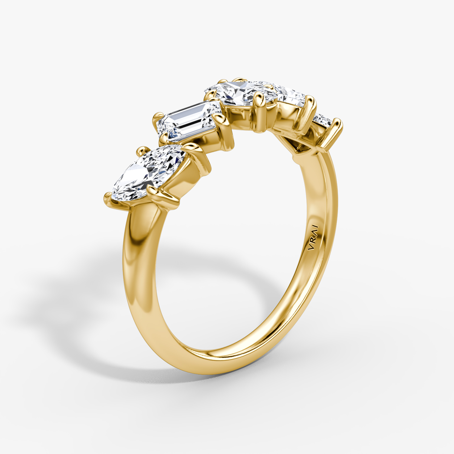 Anillo Shooting Star | 18k | Oro amarillo | eternityStyle: half