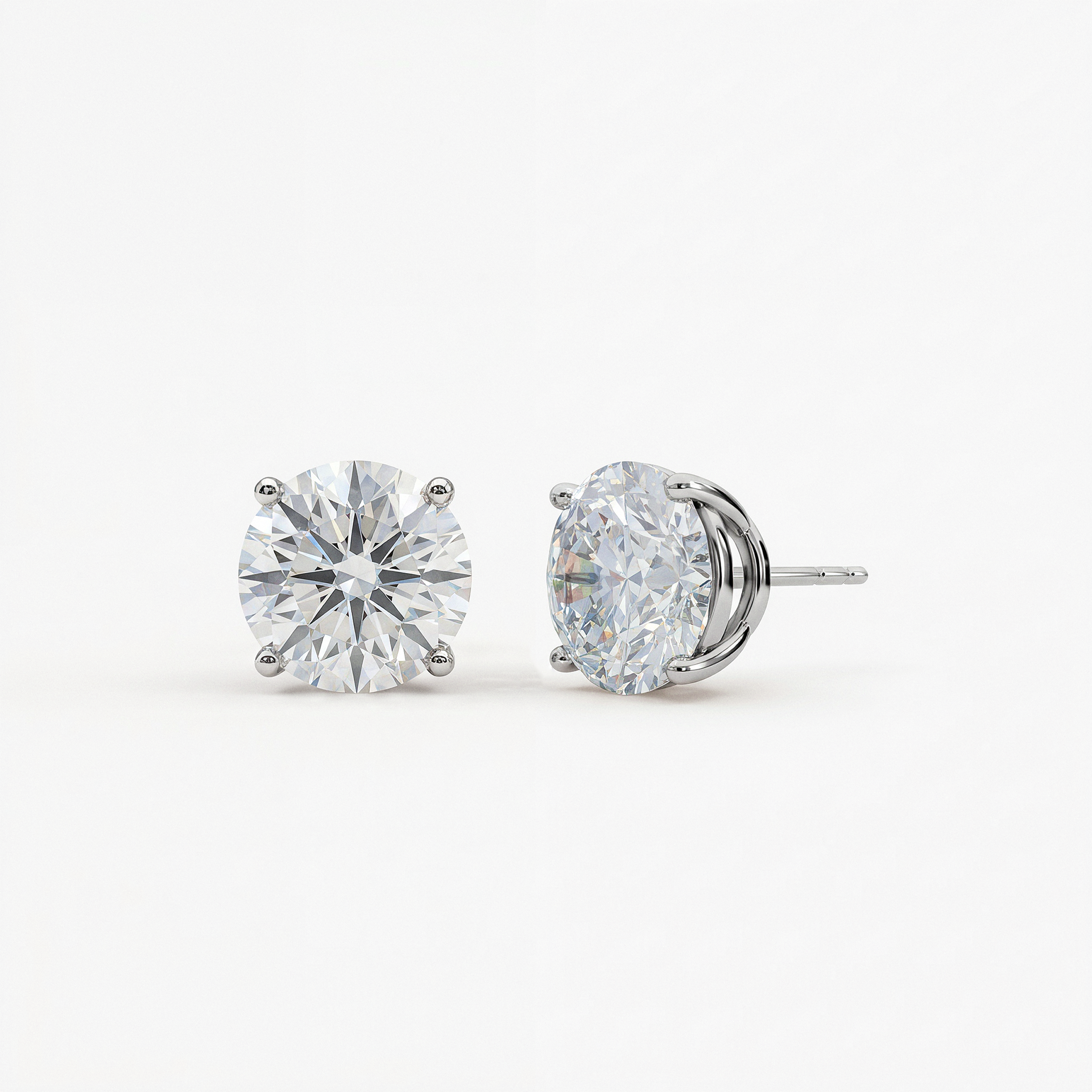 Exclusive Solitaire Stud | Round Brilliant | 14k | White Gold | caratWeight: 1.25ct