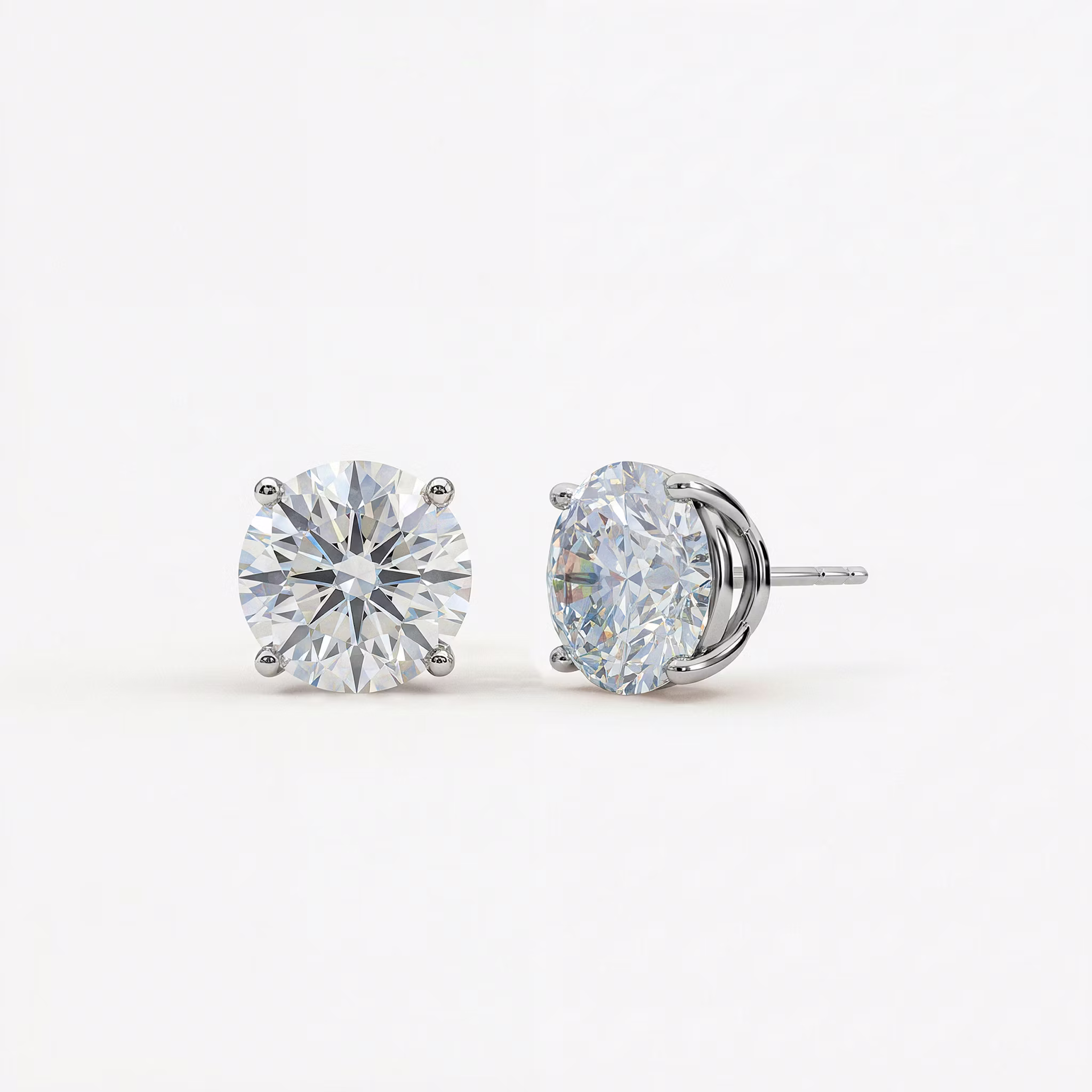 Exclusive Solitaire Stud Round Brilliant | White Gold