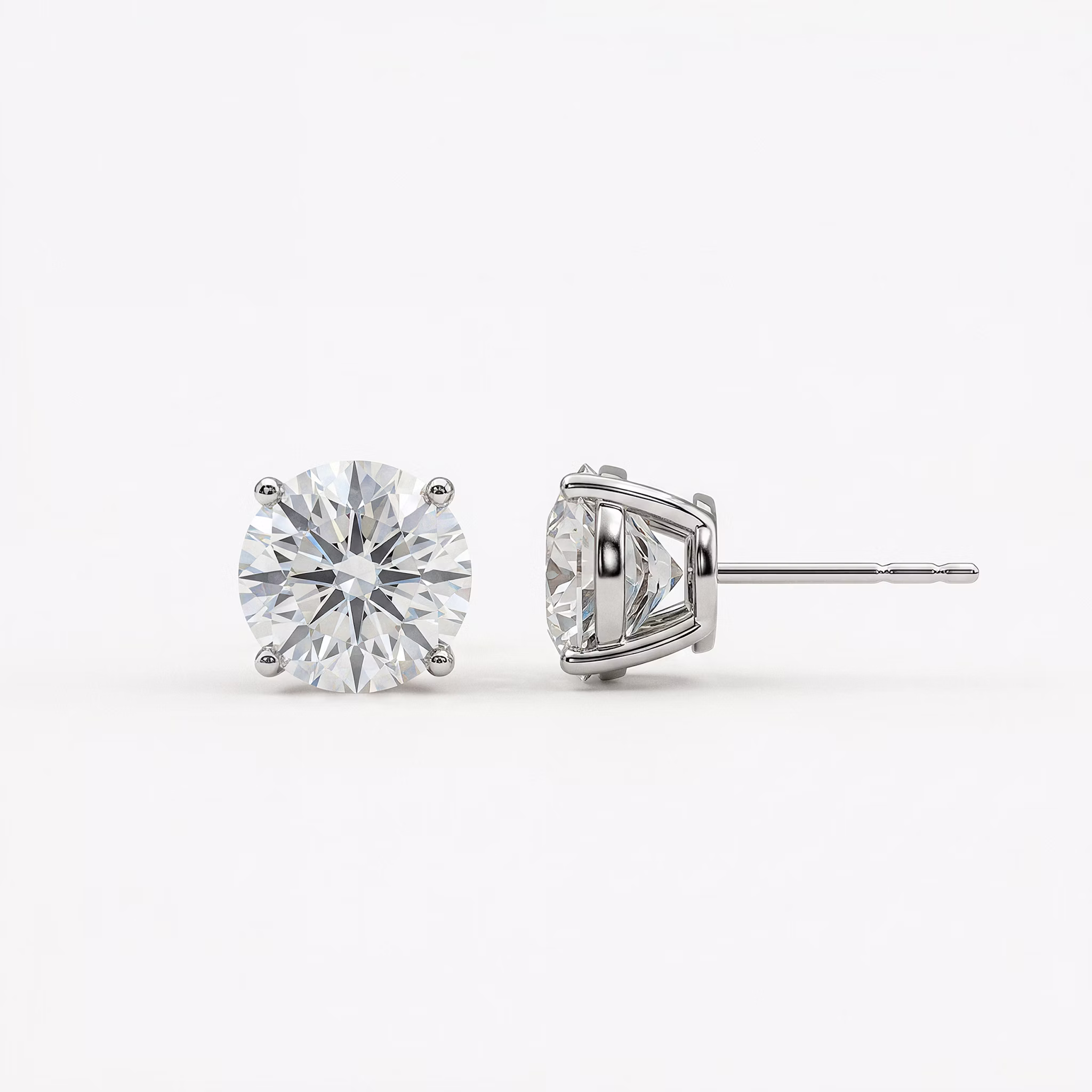 Exclusive Solitaire Stud | Round Brilliant | 14k | White Gold | caratWeight: 1.25ct