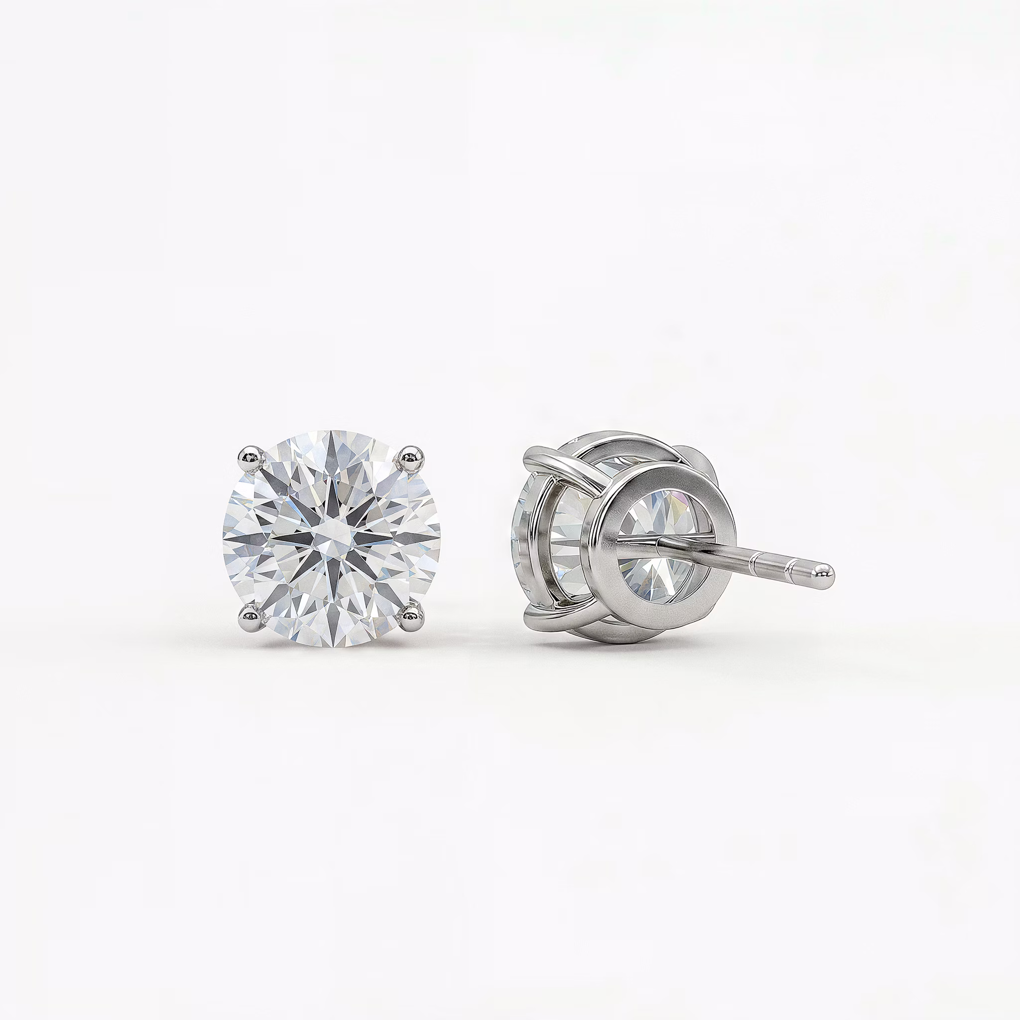 Exclusive Solitaire Stud | Round Brilliant | 14k | White Gold | caratWeight: 1.25ct