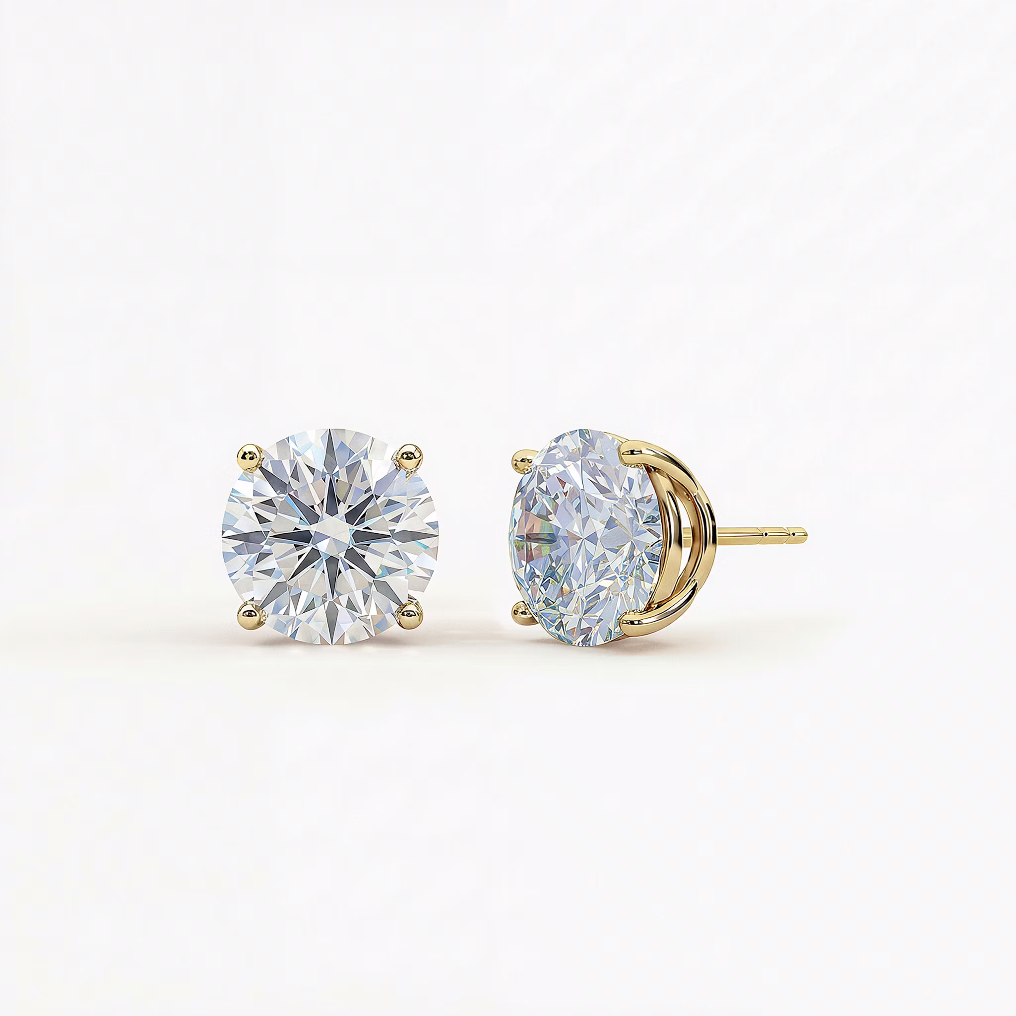 Exclusive Solitaire Stud Round Brilliant | Yellow Gold