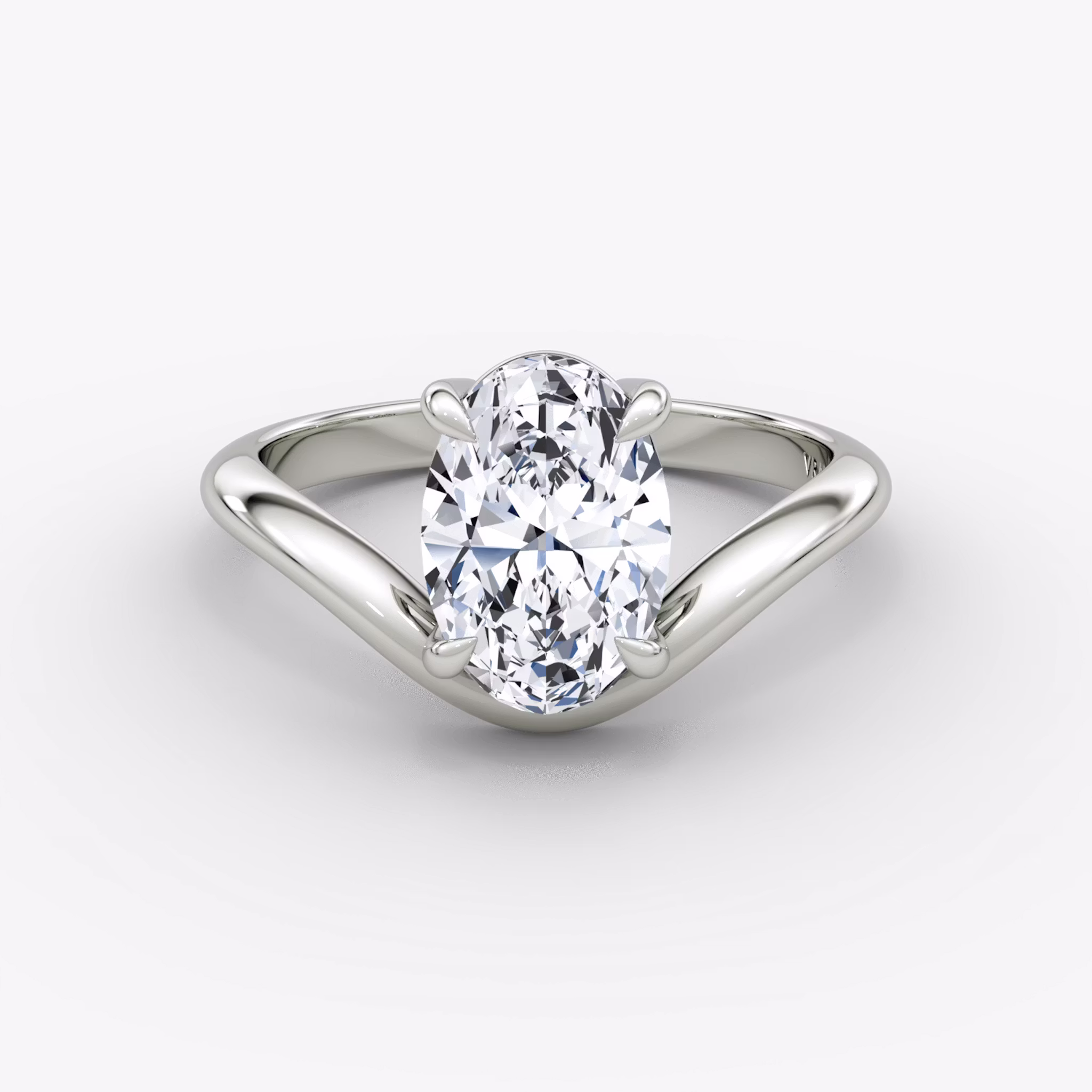 The Curve Oval | White Gold