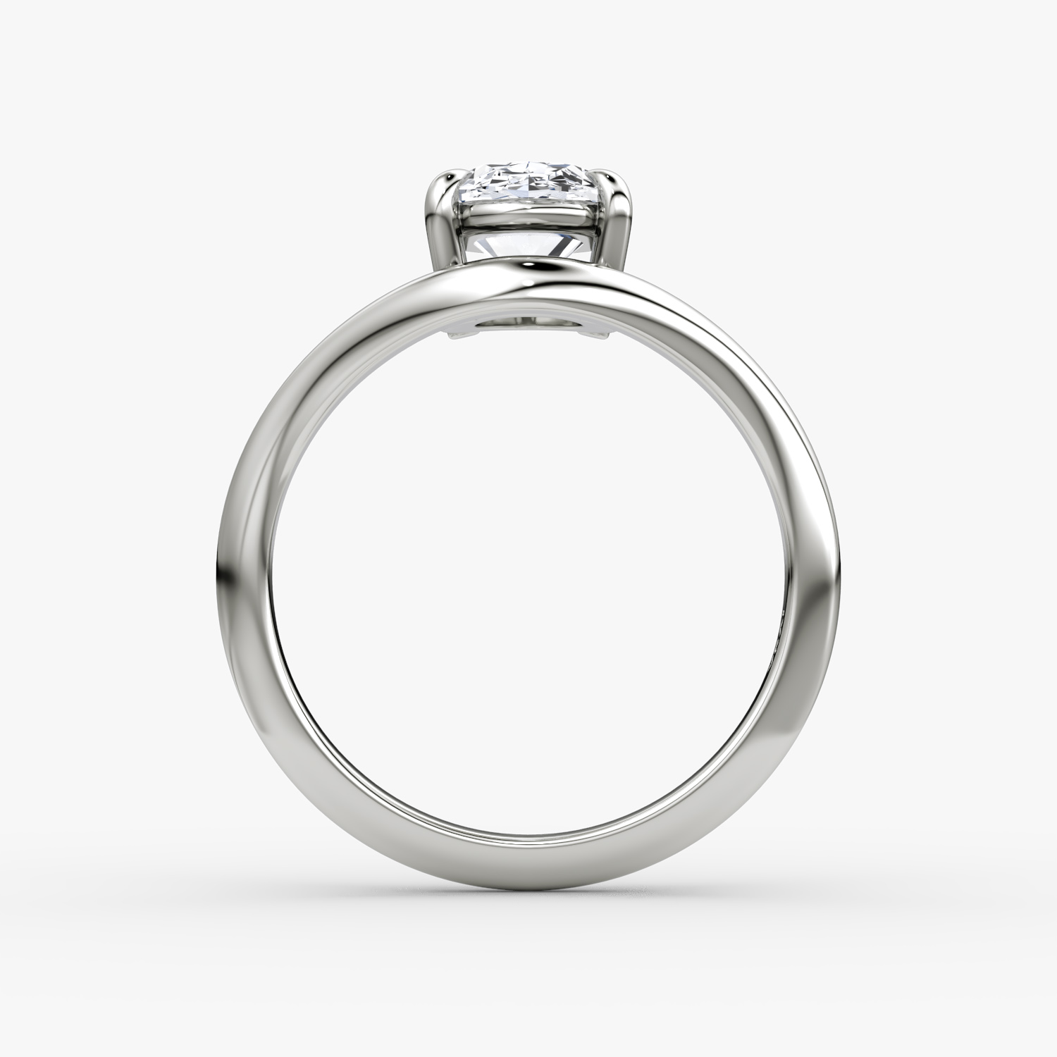 The Curve | Oval | Platinum | bandAccent: Plain | diamondOrientation: vertical | caratWeight: other