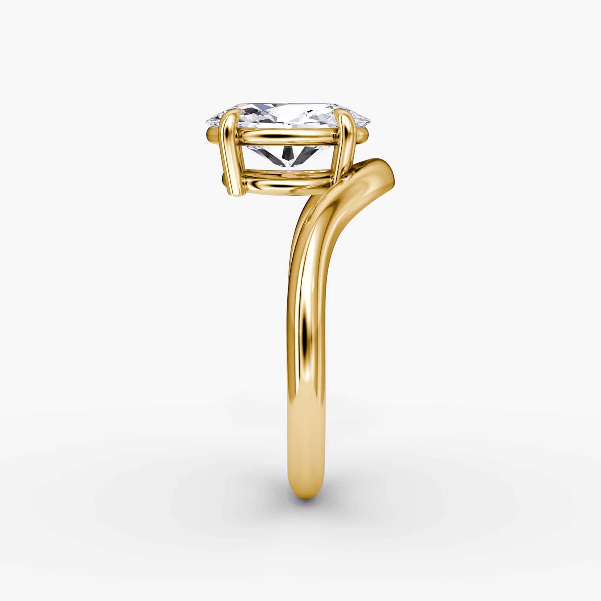 The Curve | Oval | 18k | Yellow Gold | bandAccent: Plain | diamondOrientation: vertical | caratWeight: other