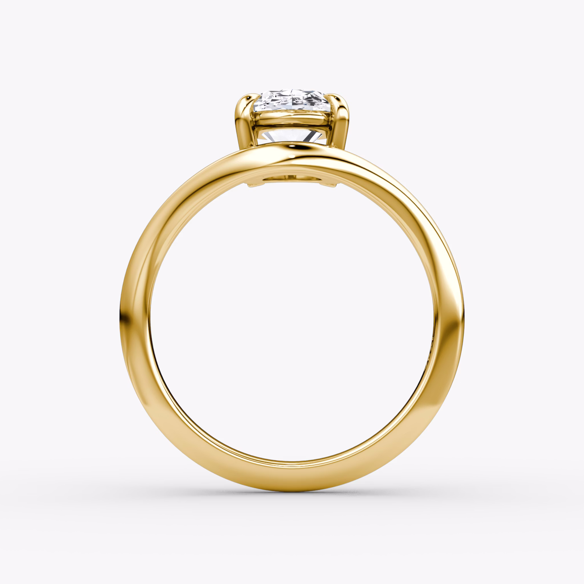 The Curve | Oval | 18k | Yellow Gold | bandAccent: Plain | diamondOrientation: vertical | caratWeight: other