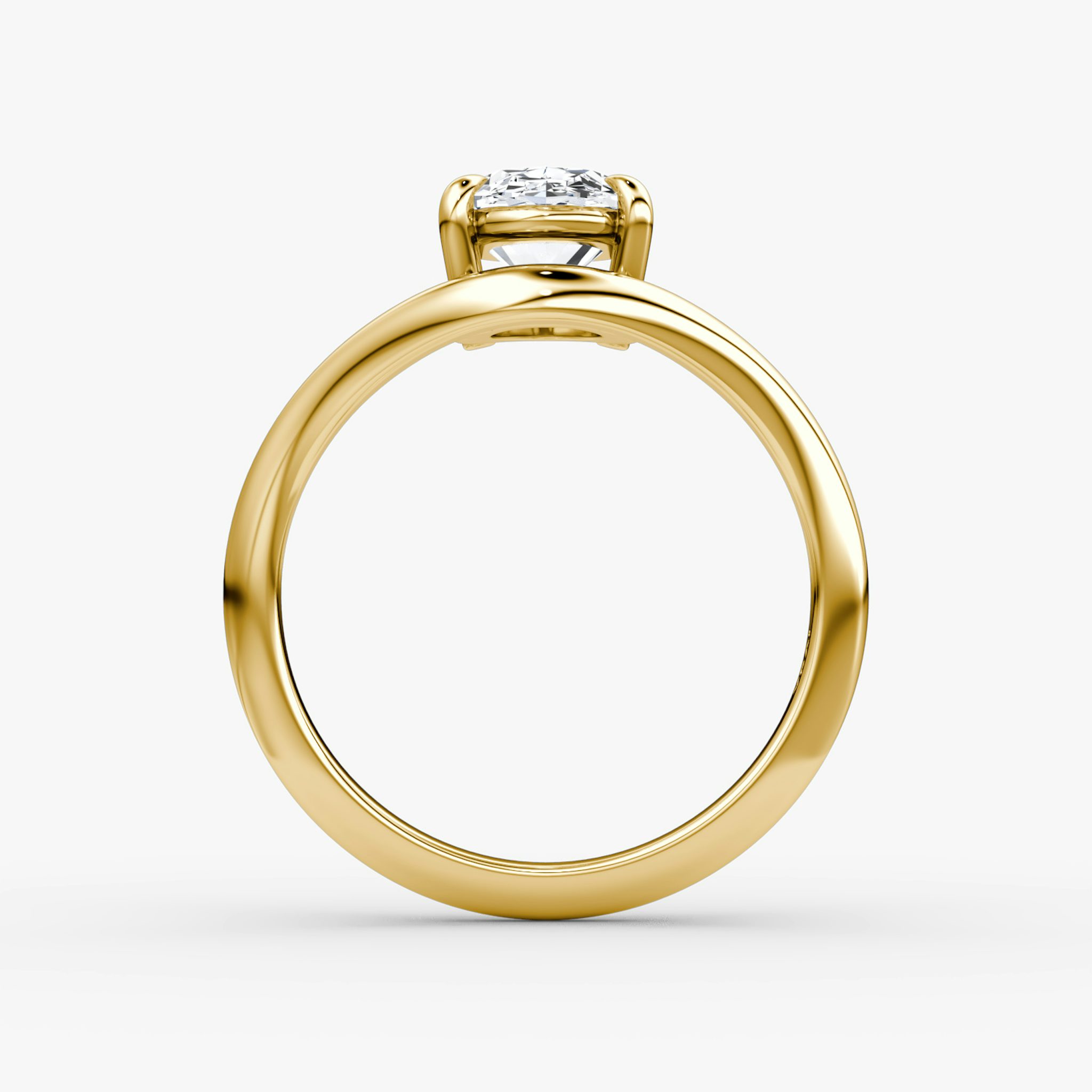 The Curve | Oval | 18k | Yellow Gold | bandAccent: Plain | diamondOrientation: vertical | caratWeight: other