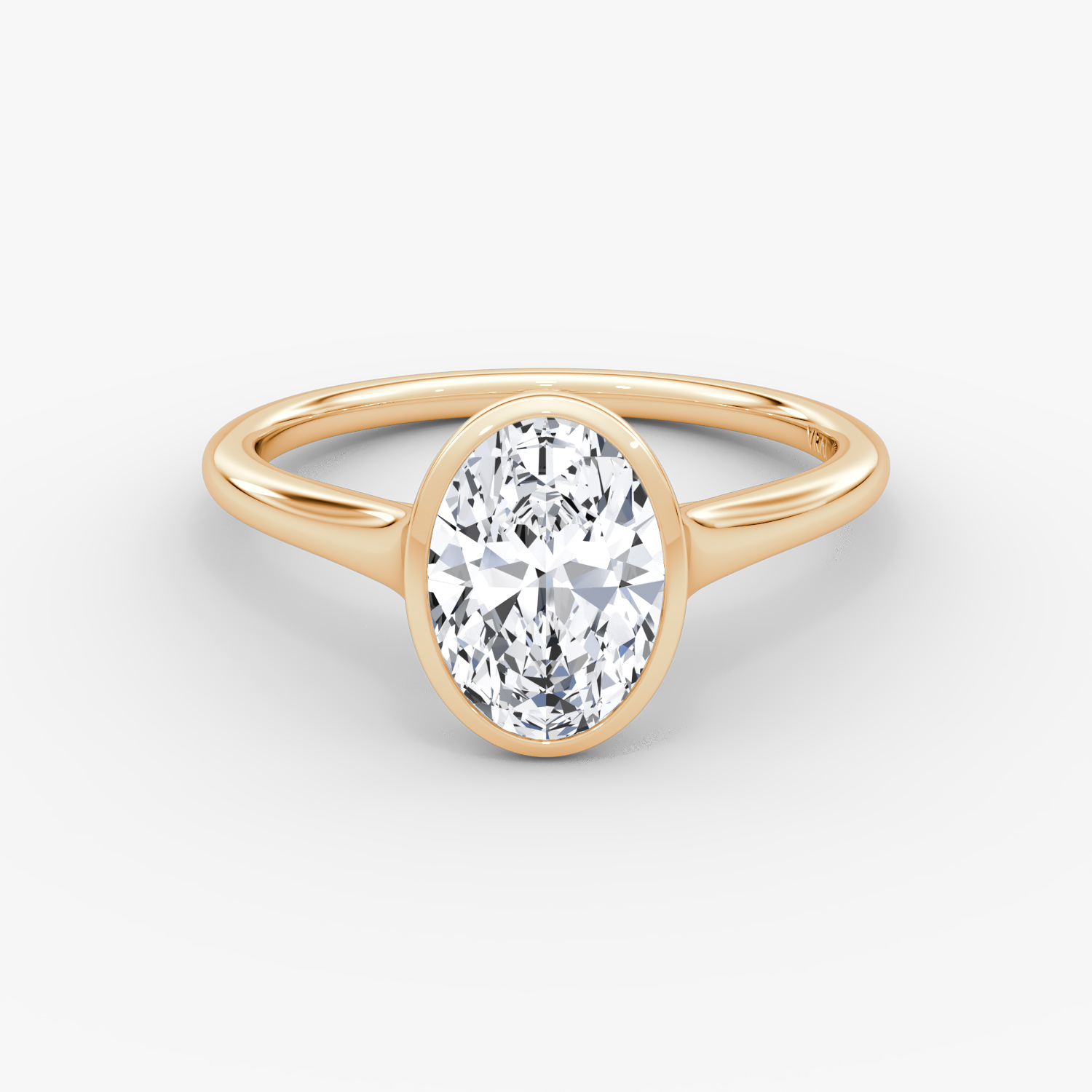 The Flat Edge Bezel Oval | Rose Gold