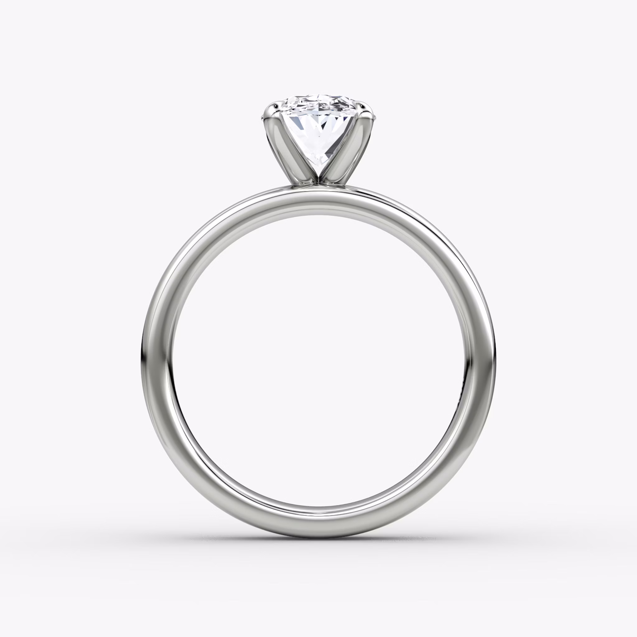 Cigar Band Solitaire | Oval | 18k | White Gold | bandWidth: 4mm | diamondOrientation: vertical | caratWeight: other