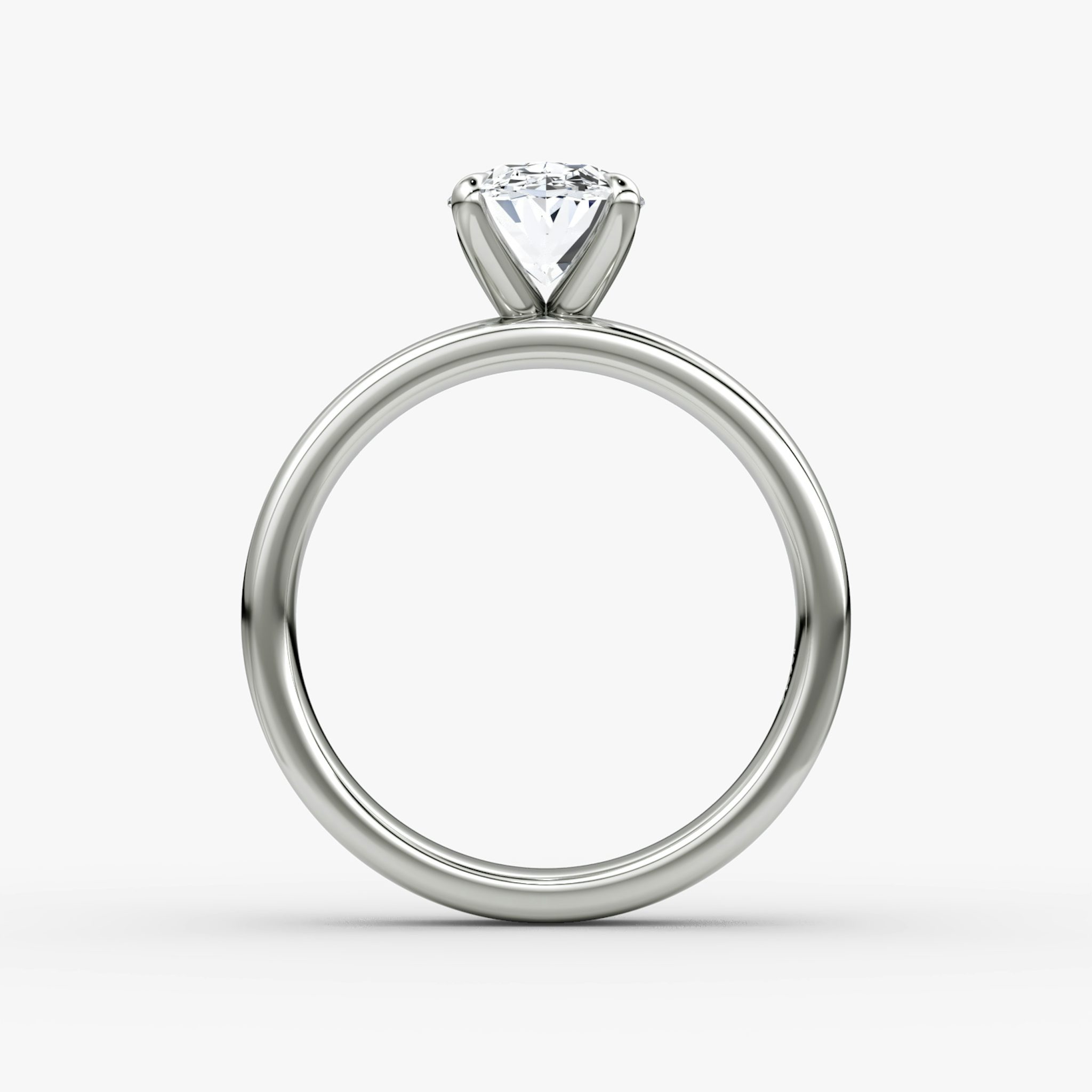 Cigar Band Solitaire | Oval | 18k | White Gold | bandWidth: 4mm | diamondOrientation: vertical | caratWeight: other