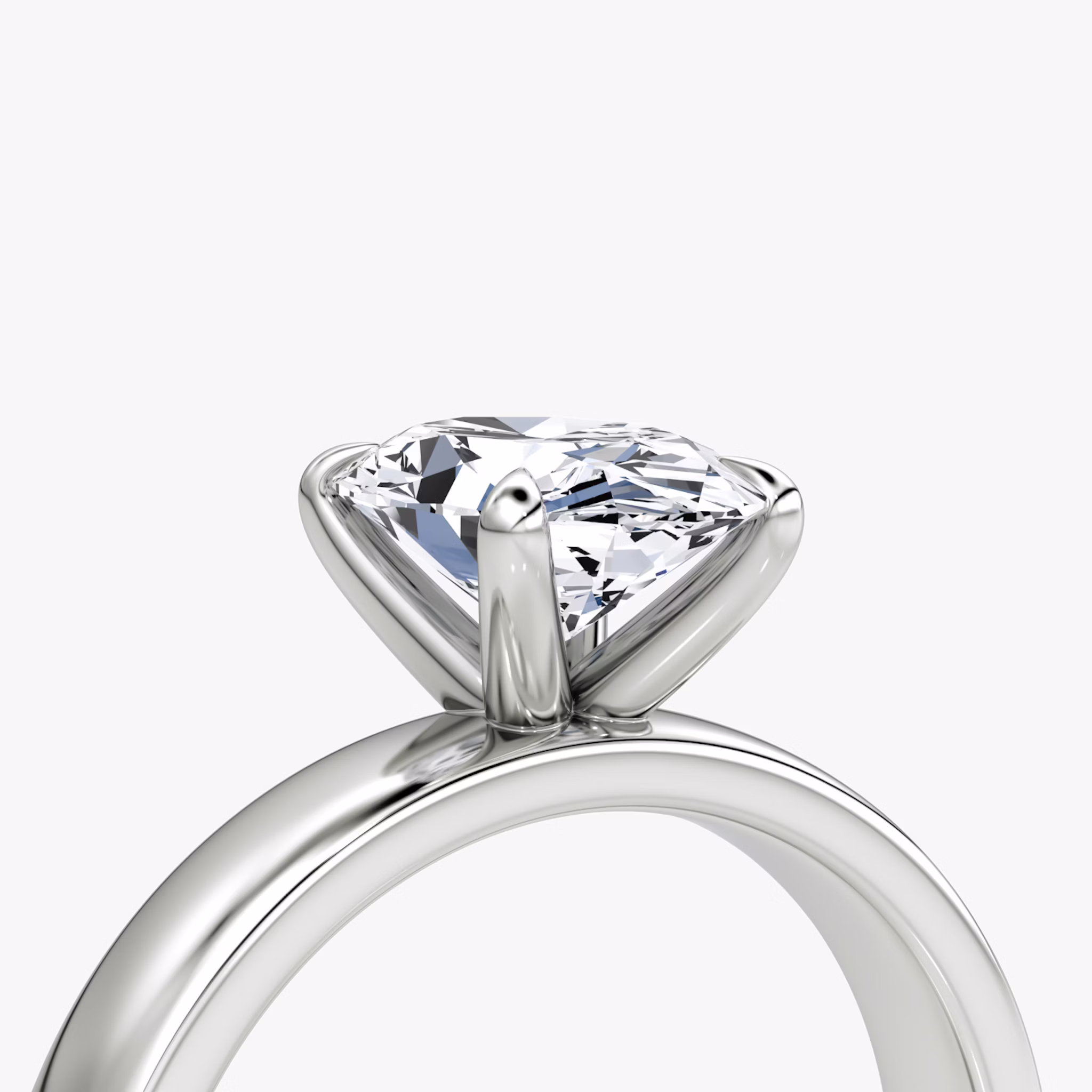 Cigar Band Solitaire | Oval | 18k | White Gold | bandWidth: 4mm | diamondOrientation: vertical | caratWeight: other