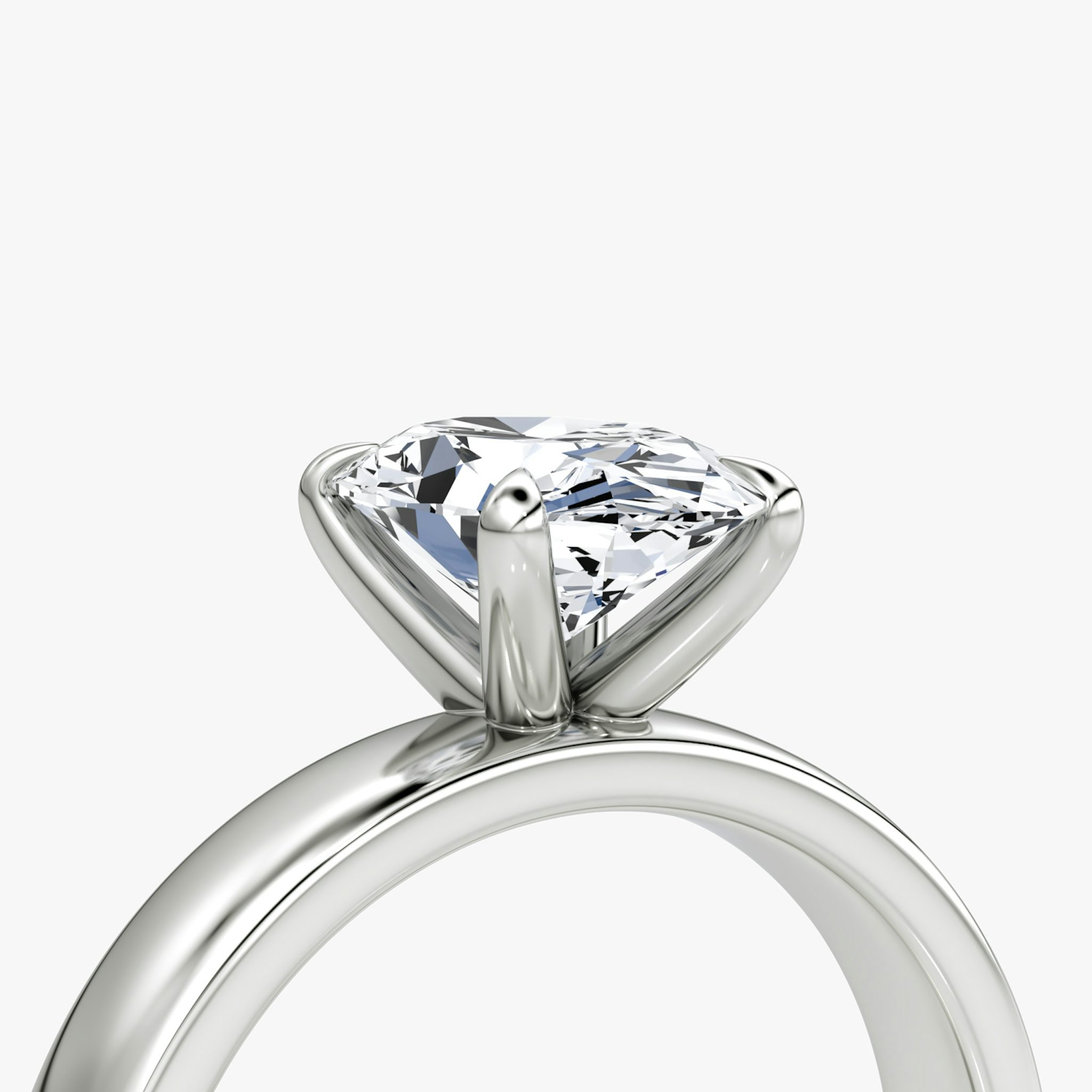 Cigar Band Solitaire | Oval | 18k | White Gold | bandWidth: 4mm | diamondOrientation: vertical | caratWeight: other