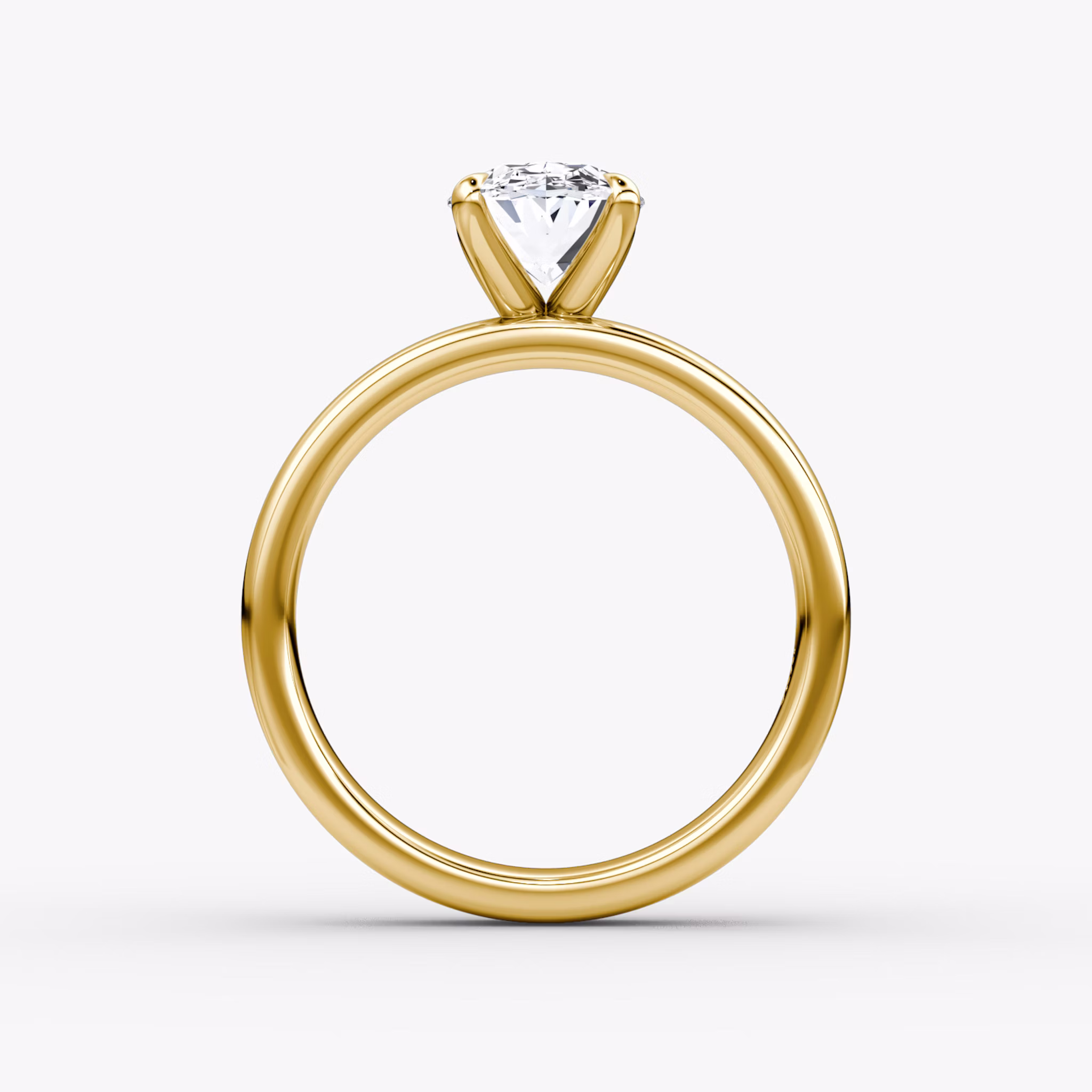 Cigar Band Solitaire | Oval | 18k | Yellow Gold | bandWidth: 4mm | diamondOrientation: vertical | caratWeight: other