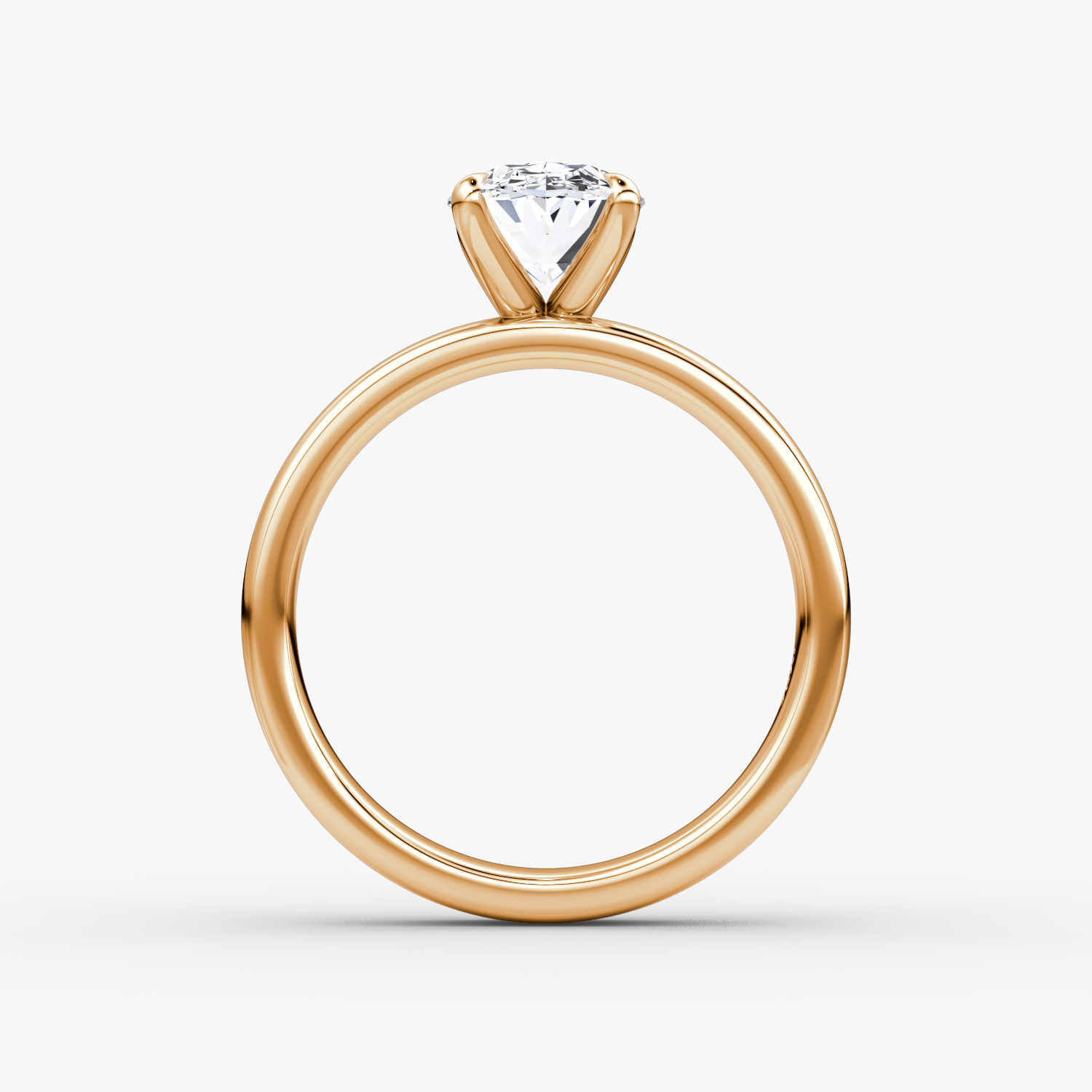 Cigar Band Solitaire | Oval | 14k | Rose Gold | bandWidth: 4mm | diamondOrientation: vertical | caratWeight: other