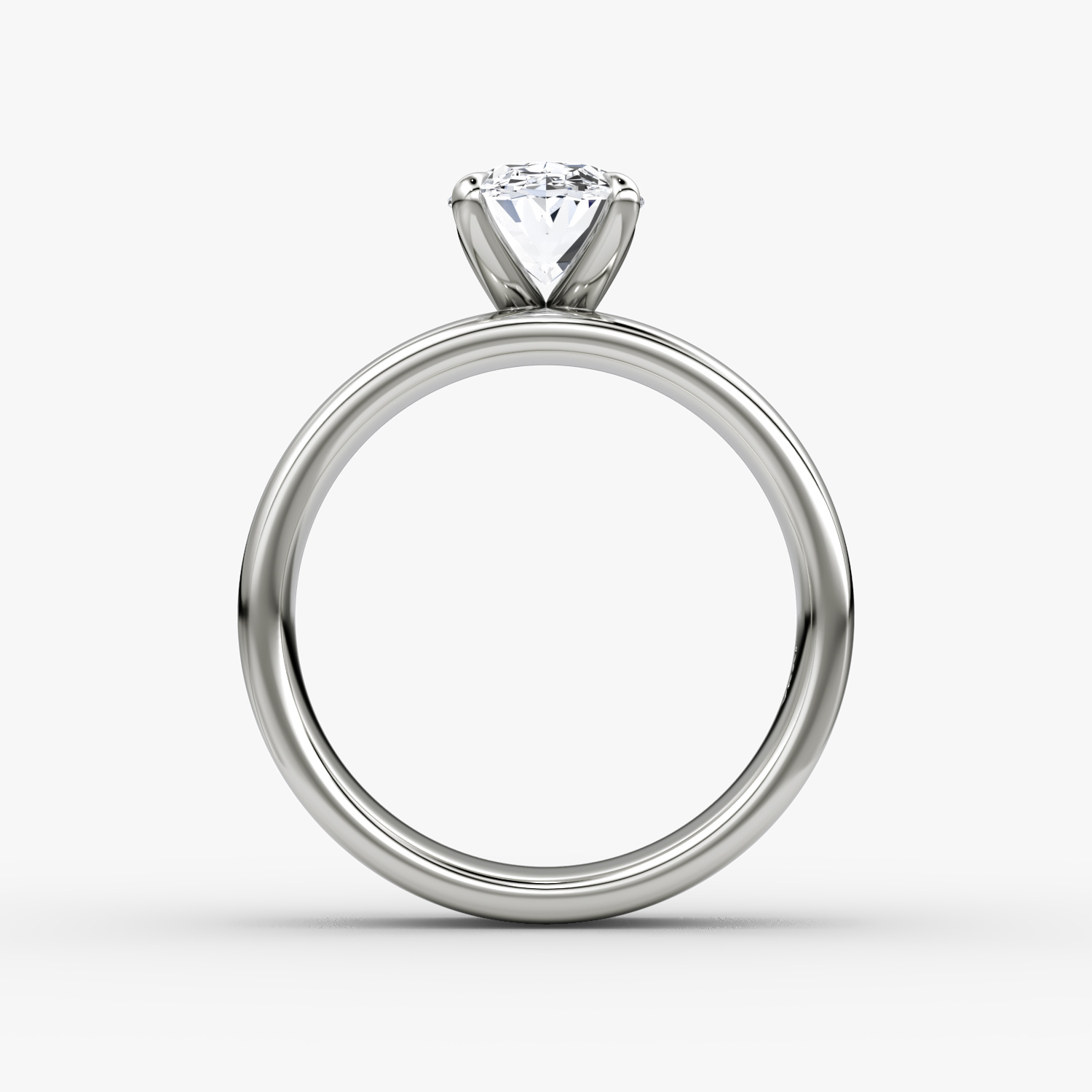 Cigar Band Solitaire | Oval | Platinum | bandWidth: 6mm | diamondOrientation: vertical | caratWeight: other