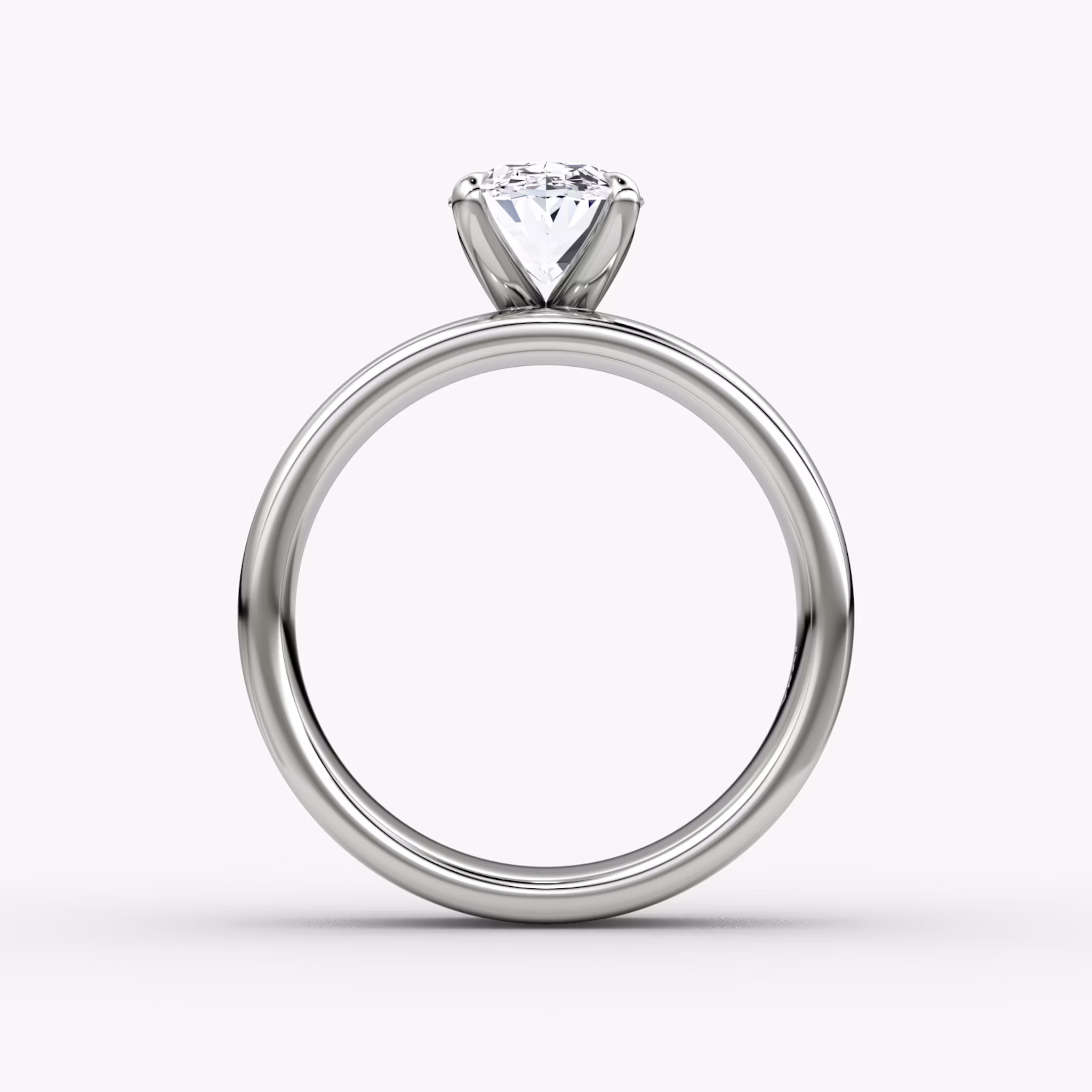 Cigar Band Solitaire | Oval | Platinum | bandWidth: 6mm | diamondOrientation: vertical | caratWeight: other