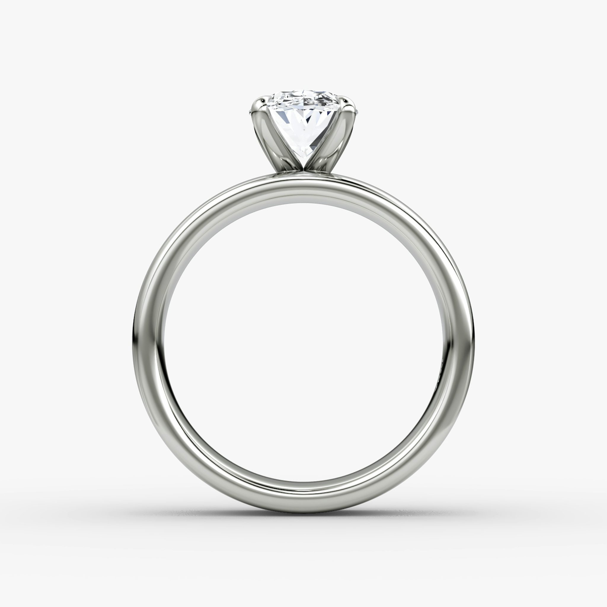 Cigar Band Solitaire | Oval | Platinum | bandWidth: 6mm | diamondOrientation: vertical | caratWeight: other