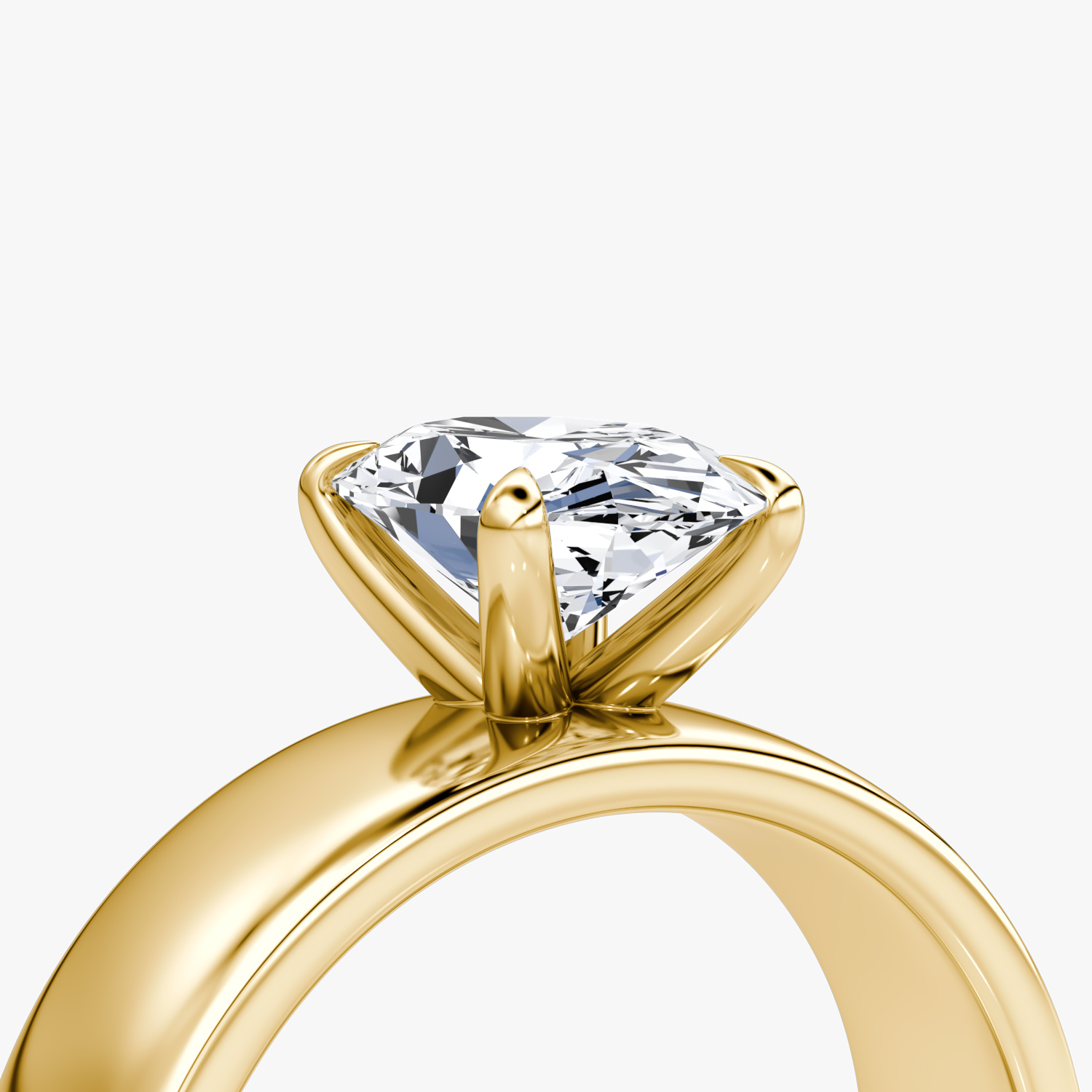 Cigar Band Solitaire | Oval | 18k | Yellow Gold | bandWidth: 6mm | diamondOrientation: vertical | caratWeight: other