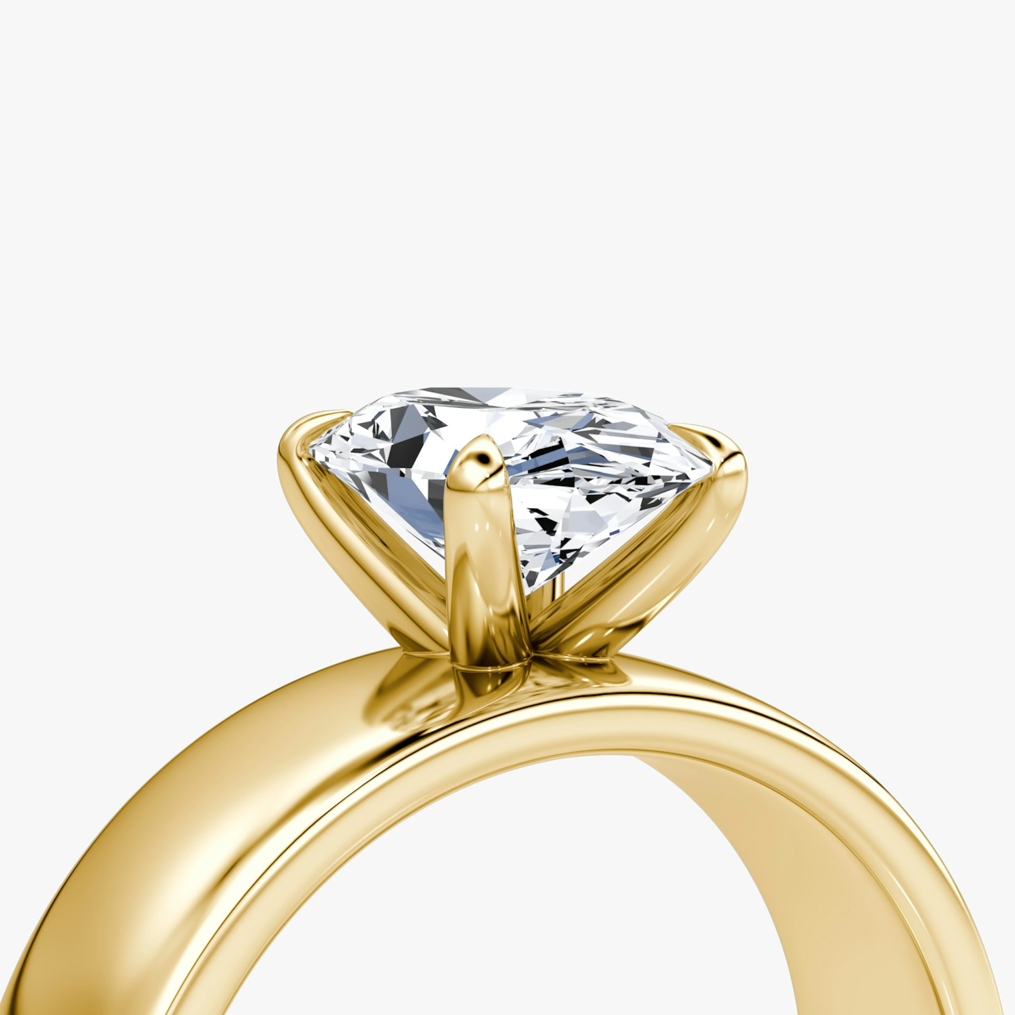 Cigar Band Solitaire | Oval | 18k | Yellow Gold | bandWidth: 6mm | diamondOrientation: vertical | caratWeight: other