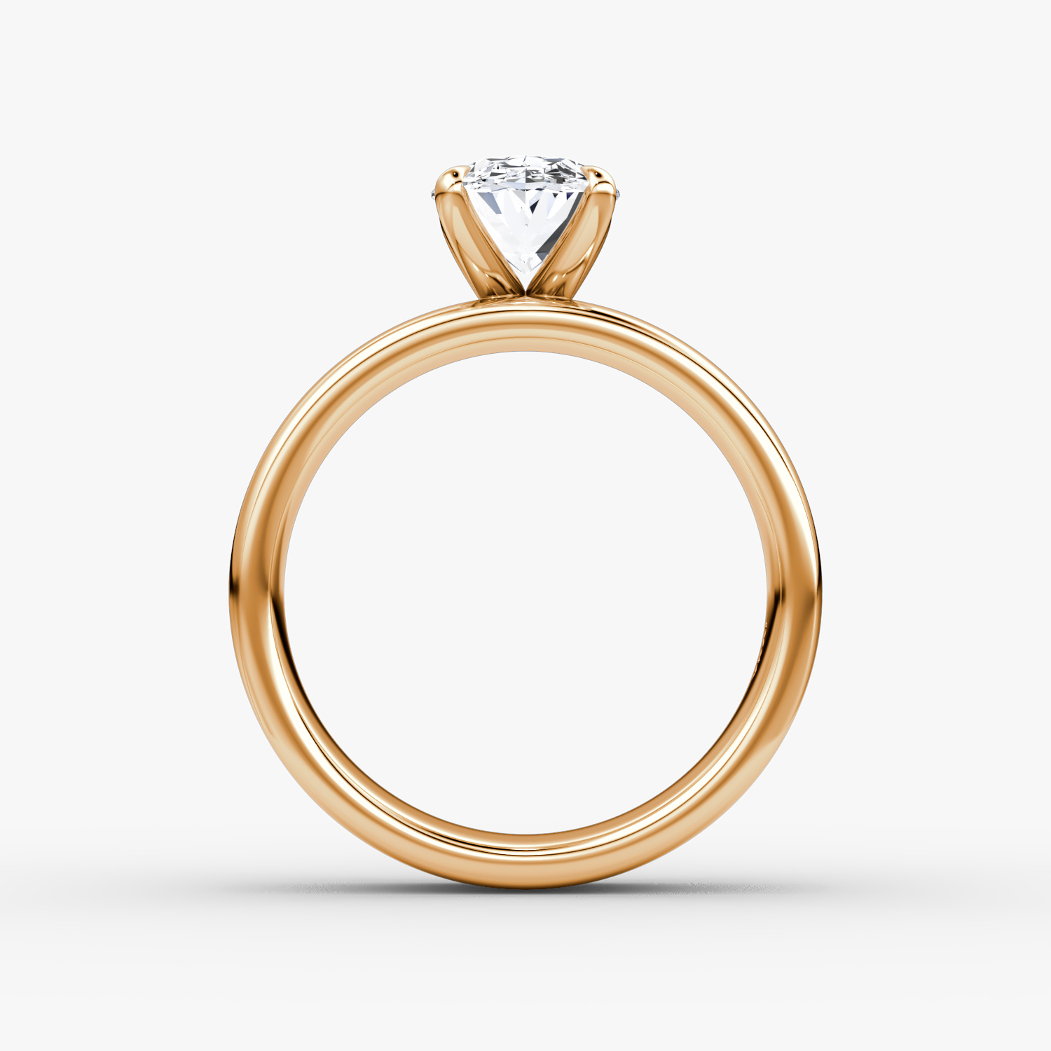 Cigar Band Solitaire | Oval | 14k | Rose Gold | bandWidth: 6mm | diamondOrientation: vertical | caratWeight: other