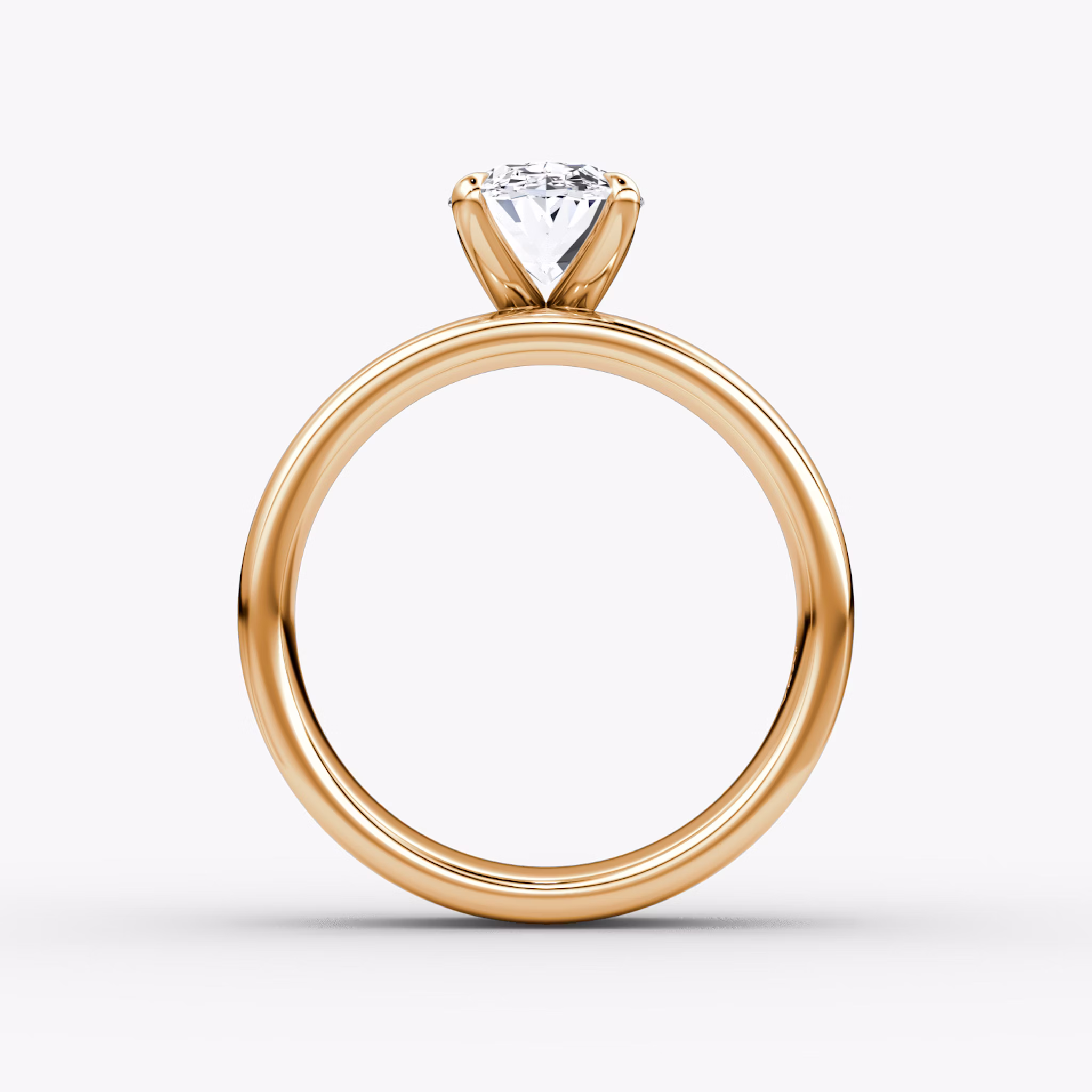 Cigar Band Solitaire | Oval | 14k | Rose Gold | bandWidth: 6mm | diamondOrientation: vertical | caratWeight: other