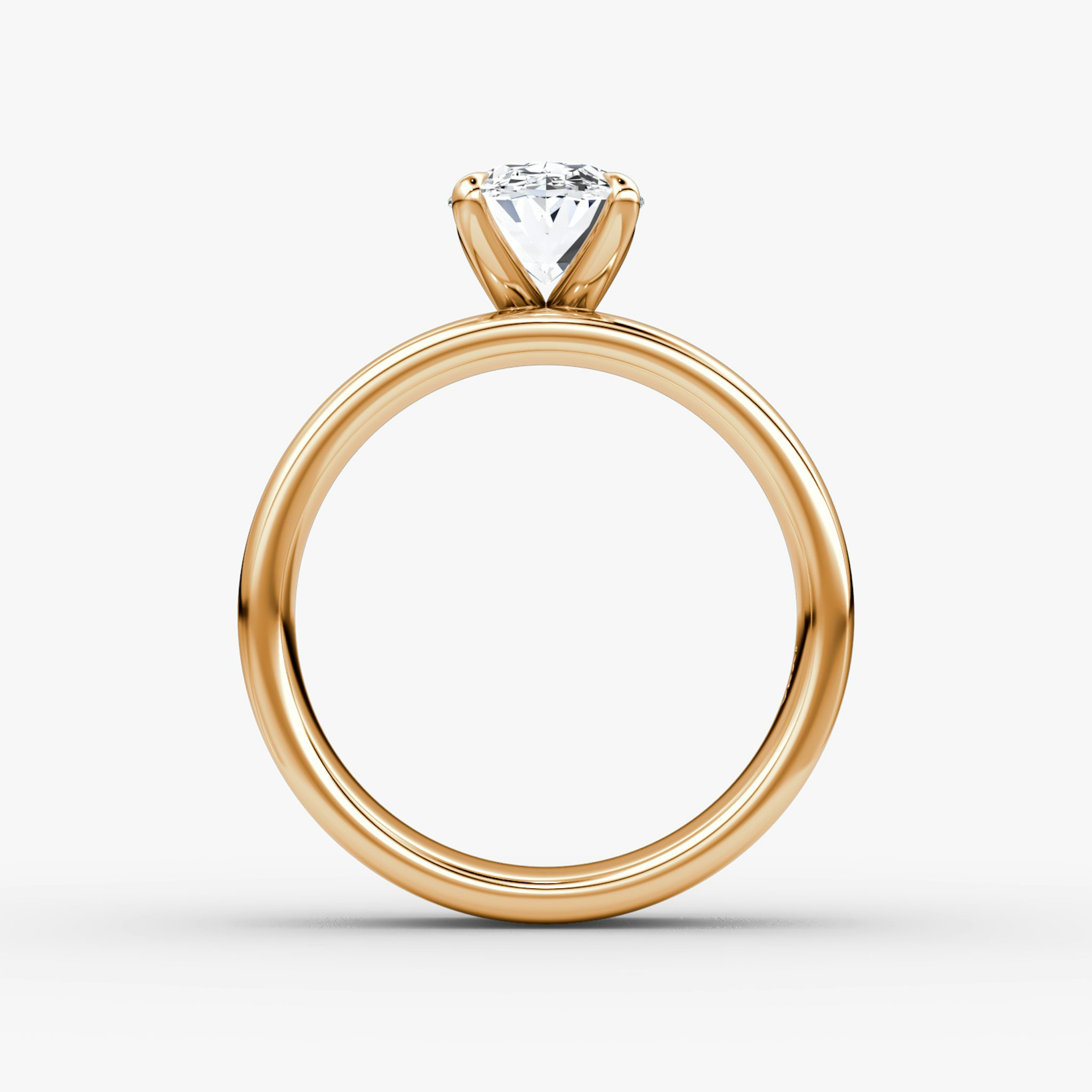Cigar Band Solitaire | Oval | 14k | Rose Gold | bandWidth: 6mm | diamondOrientation: vertical | caratWeight: other