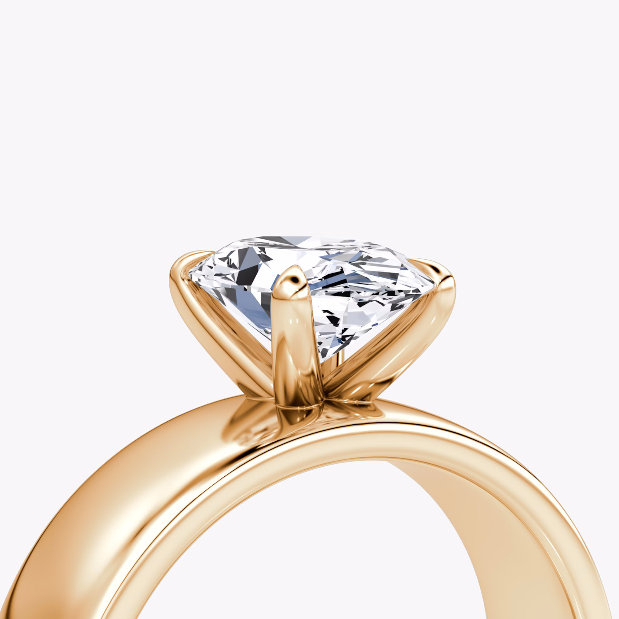 Cigar Band Solitaire | Oval | 14k | Rose Gold | bandWidth: 6mm | diamondOrientation: vertical | caratWeight: other