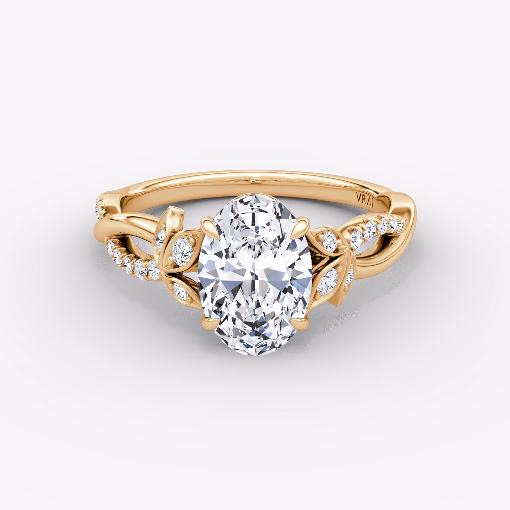 Twisted Floral Oval | Rose Gold