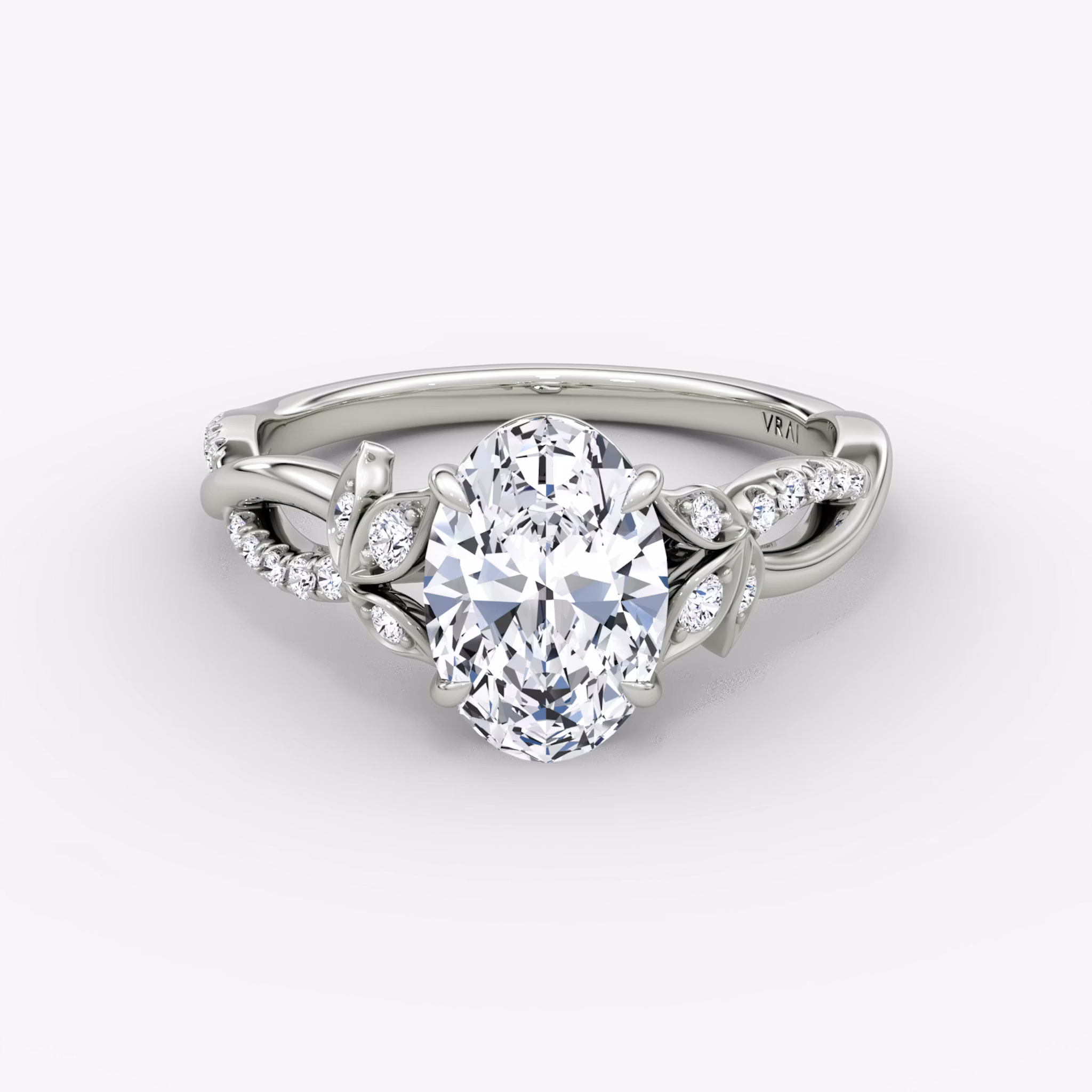 The Twisted Floral Oval | White Gold