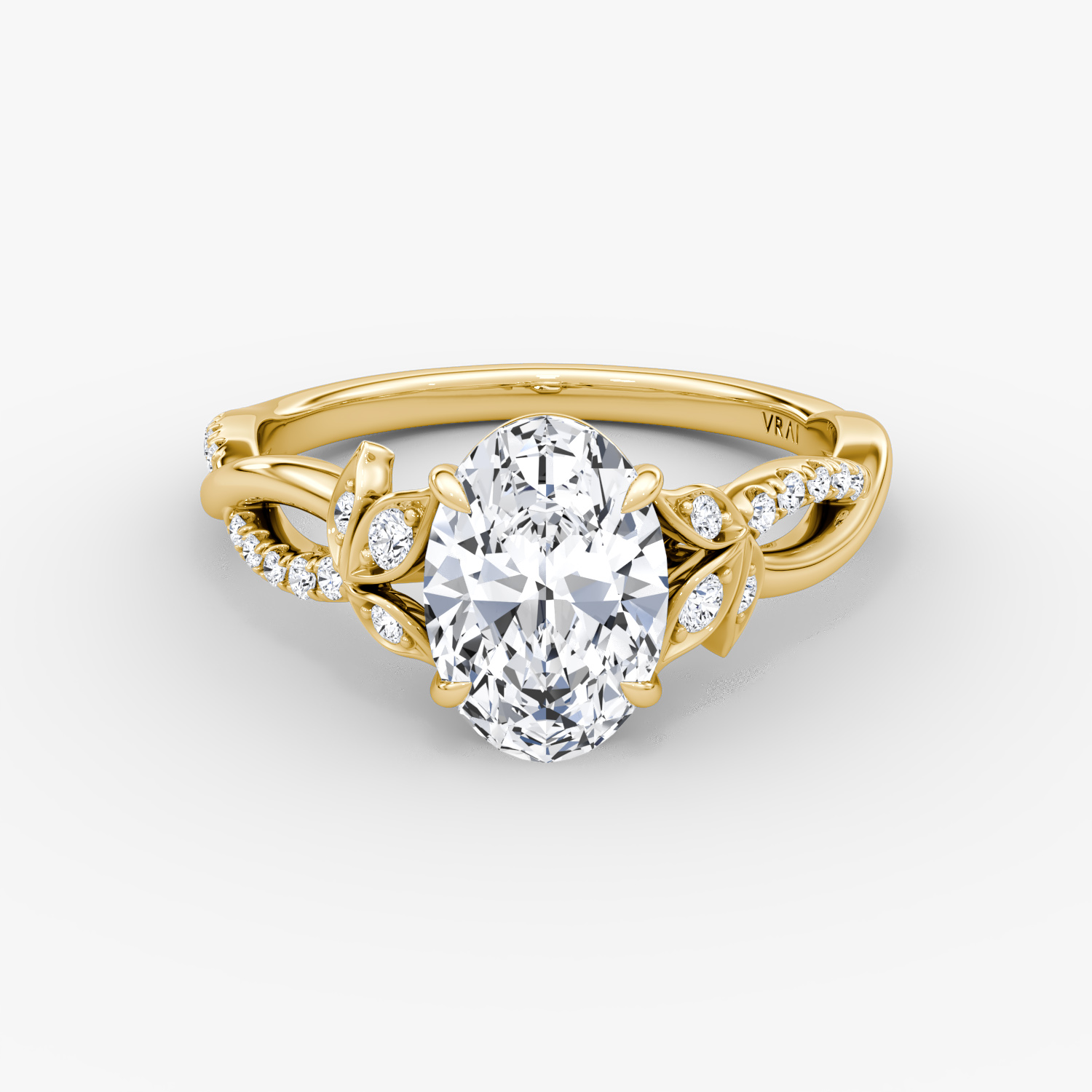 The Twisted Floral Oval | Yellow Gold
