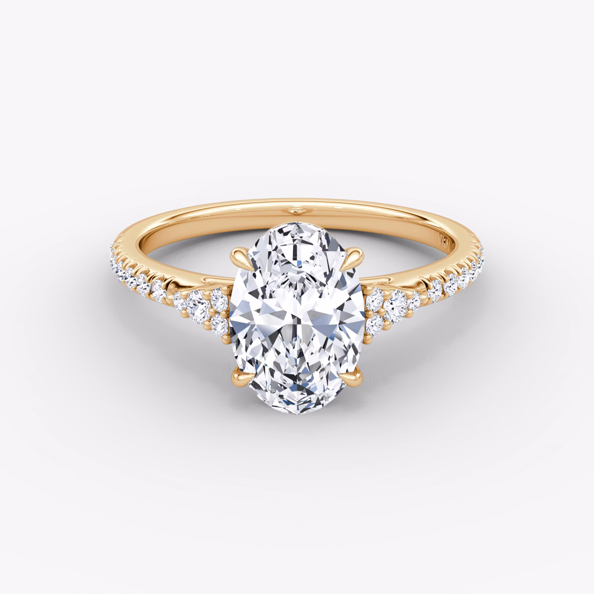 Side Cluster Cathedral Oval | Rose Gold
