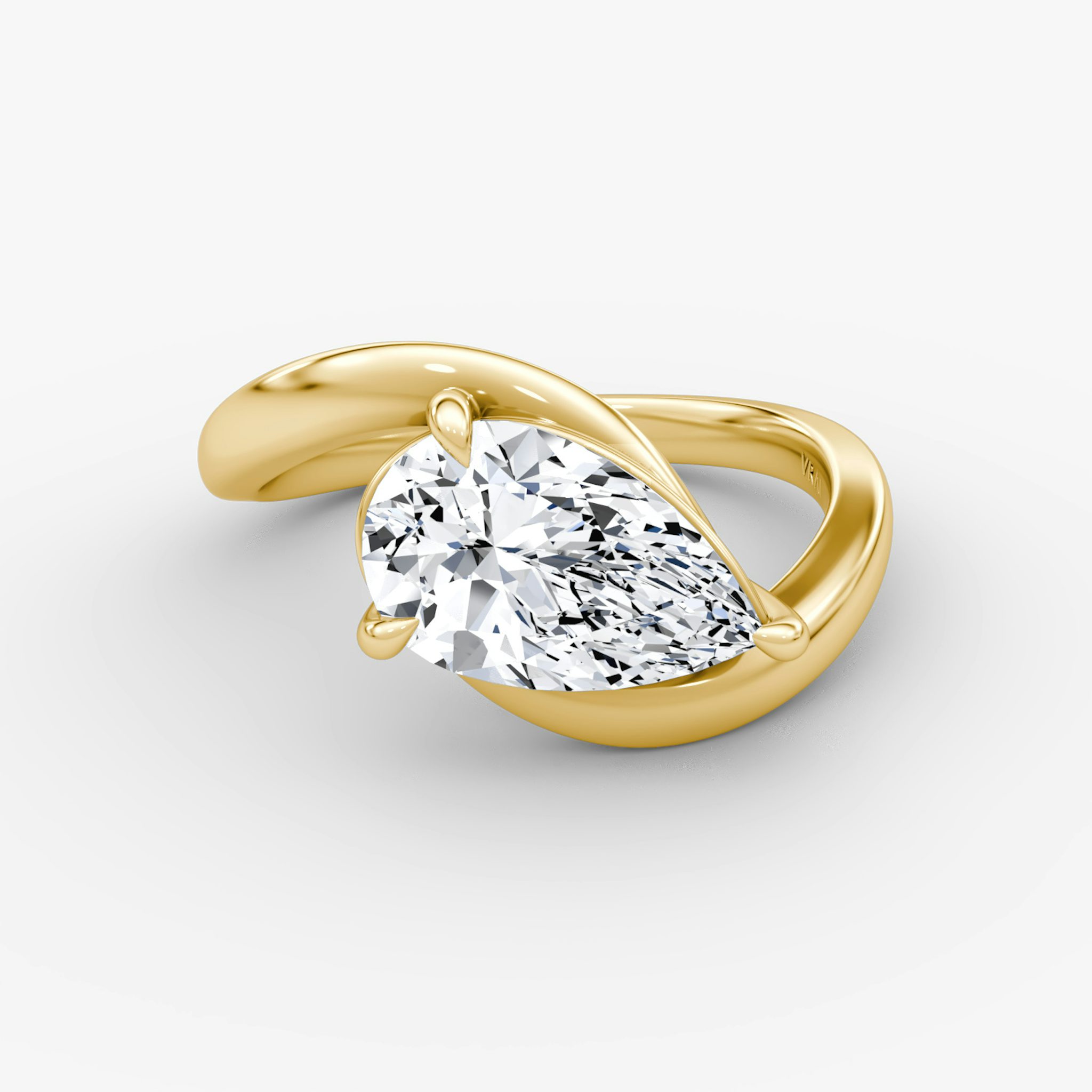 Wrapped Solitairo | Pera | 18k | Oro amarillo | bandAccent: Simple | diamondOrientation: vertical | caratWeight: other